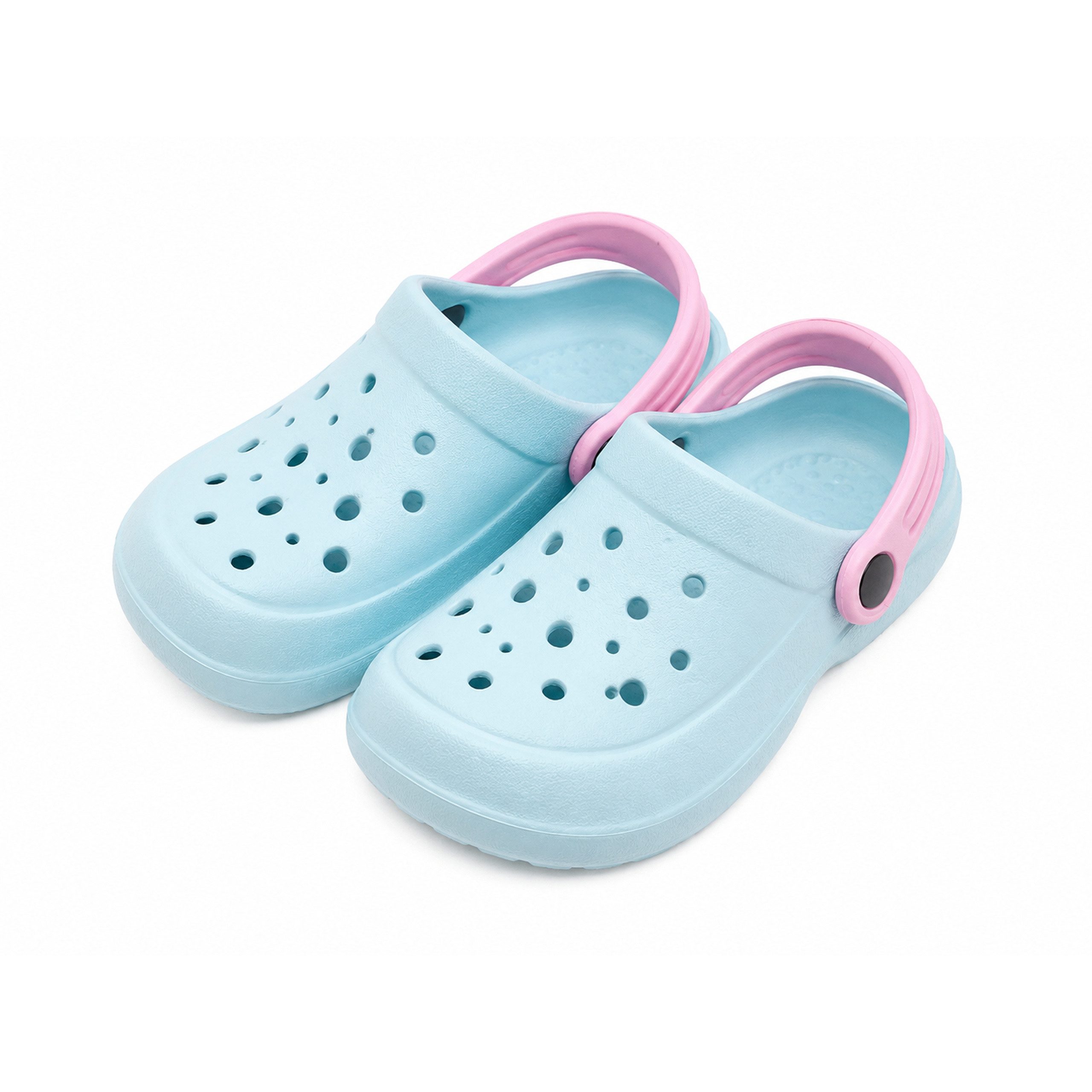 kamelshopping Clogs für Kinder mit Fersenriemen und Belüftungslöchern Clog verschiedene Motive, ideal als Gartenschuh, Badeschuh, Hausschuh etc.