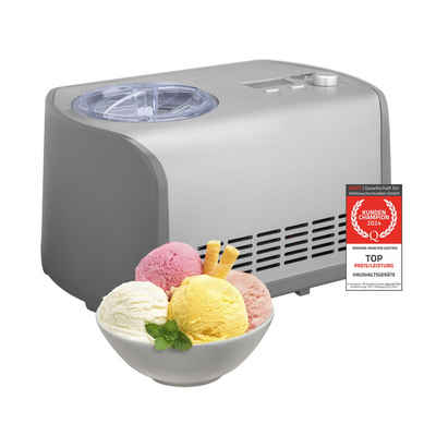 TZS FIRST AUSTRIA Eismaschine Ice Cream Maker, mit Kompressor, selbstkühlend, mit entnehmbarem 1,2L Edelstahl-Eisbehälter, Eiscreme-Maschine