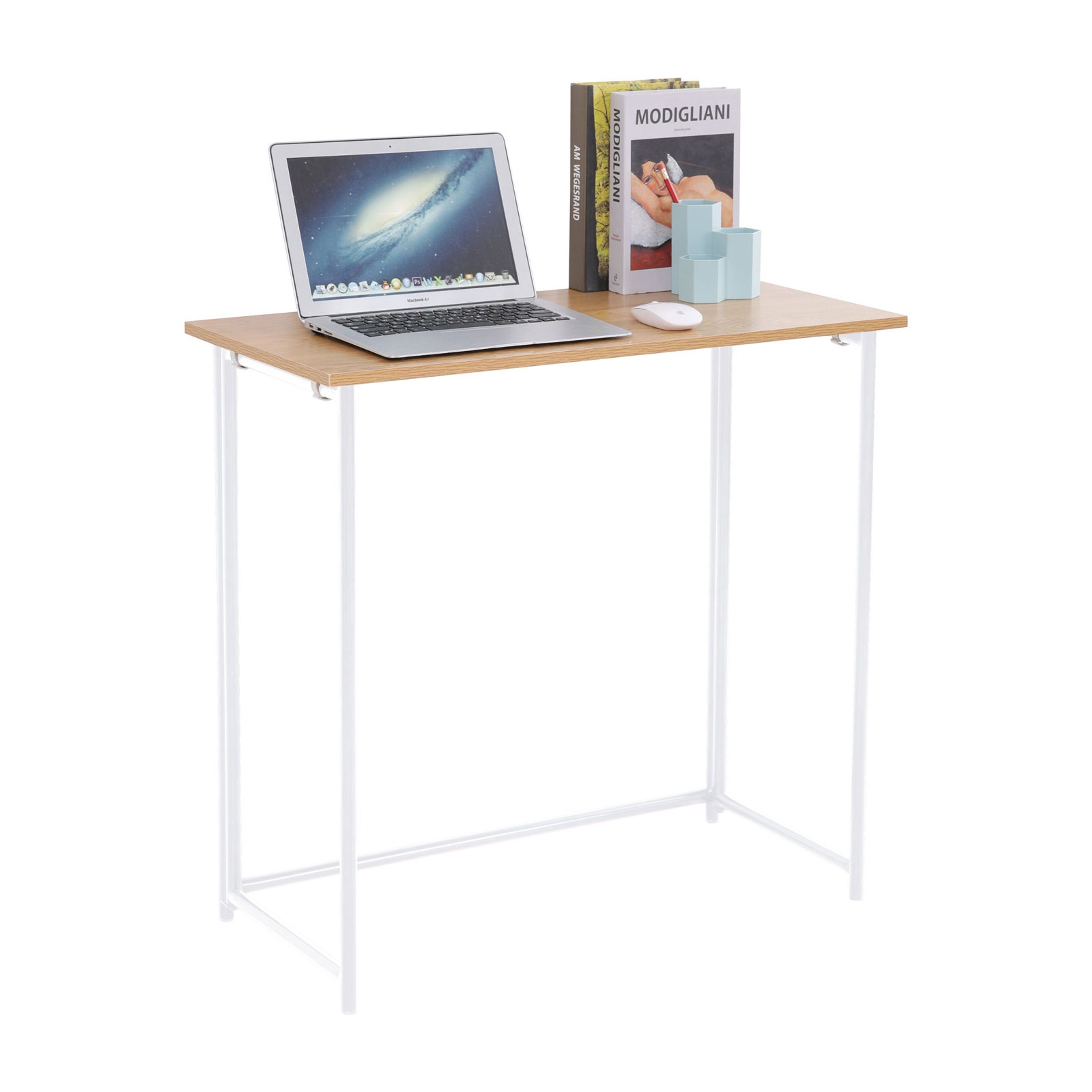 SVITA Schreibtisch (1-St), klappbar, schmal, platzsparend, Mehrzweck- Computertisch, 80x40x76cm, Eichenoptik online kaufen | OTTO