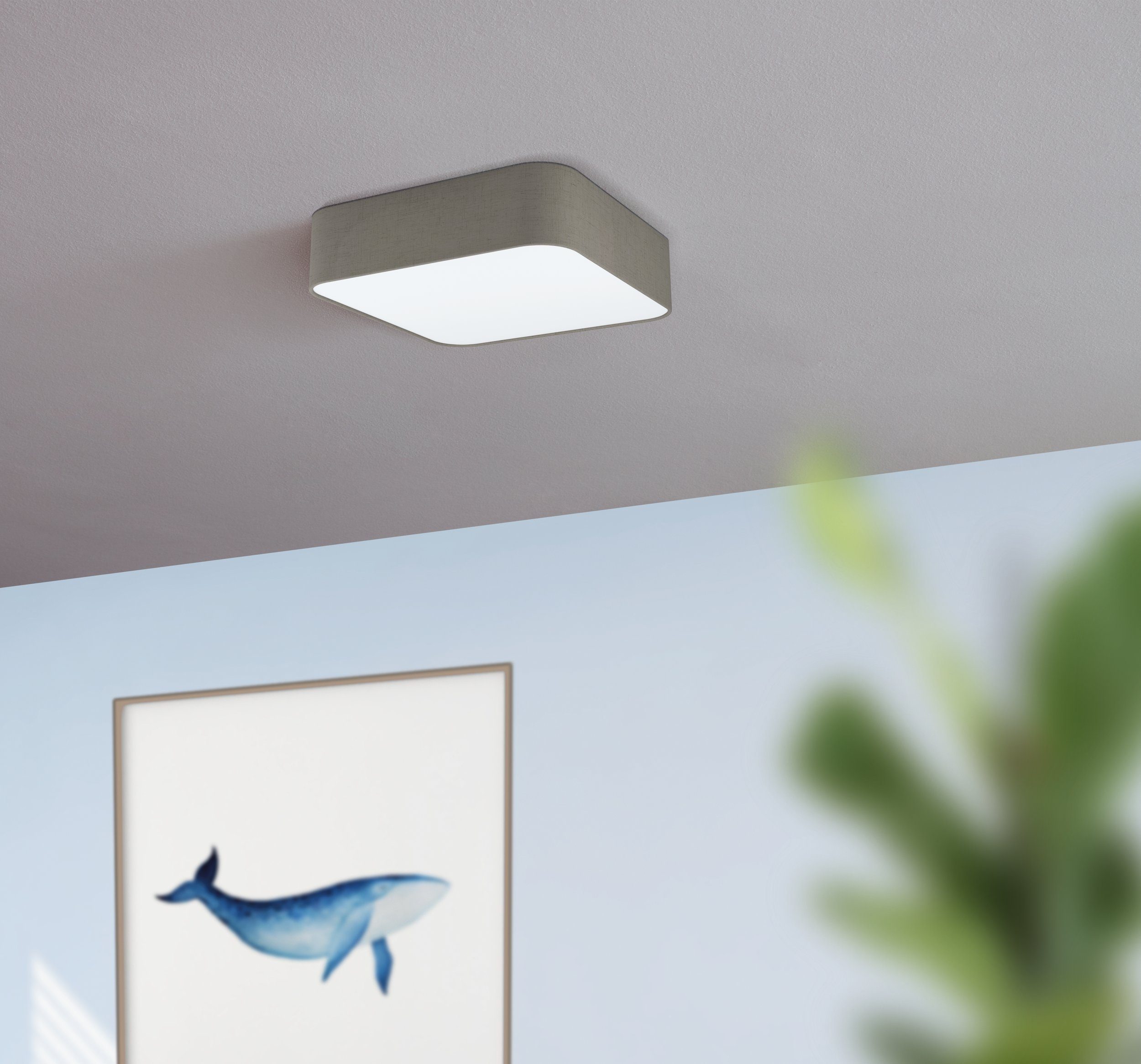 EGLO LED Deckenleuchte Pasteri square, Decke, Flurlampe Küchenlampe, E27 Leuchtmittel Wohnzimmerlampe Deckenleuchte, exklusive