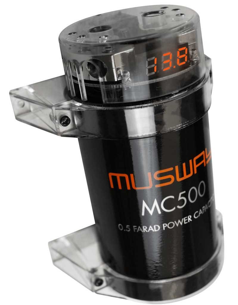 Musway MC500 0.5 Farad Puffer-Kondensator integriertem Verteilerblock Endverstärker