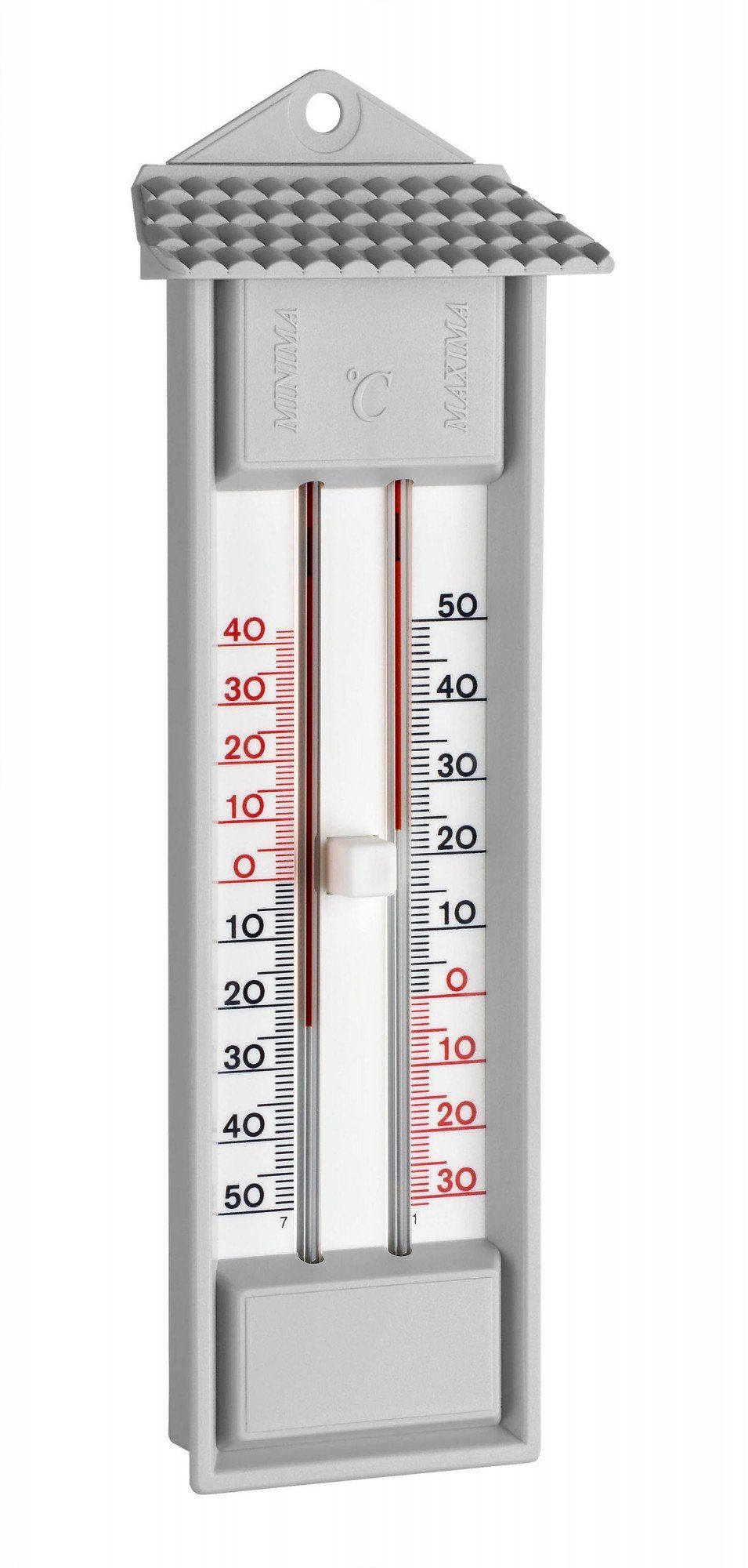 TFA Dostmann Raumthermometer TFA 10.3014 Analoges Maxima-Minima-Thermometer grau | Raumthermometer