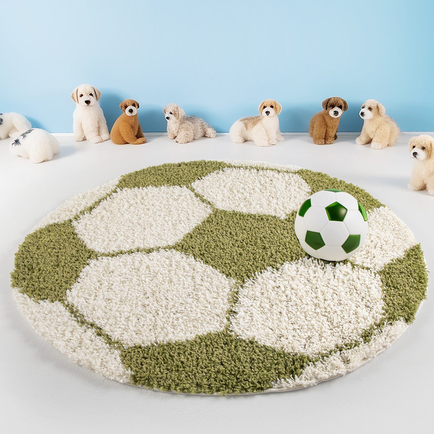 Teppium Teppich Fußball-Design, Rund, Höhe: 30 günstig online kaufen