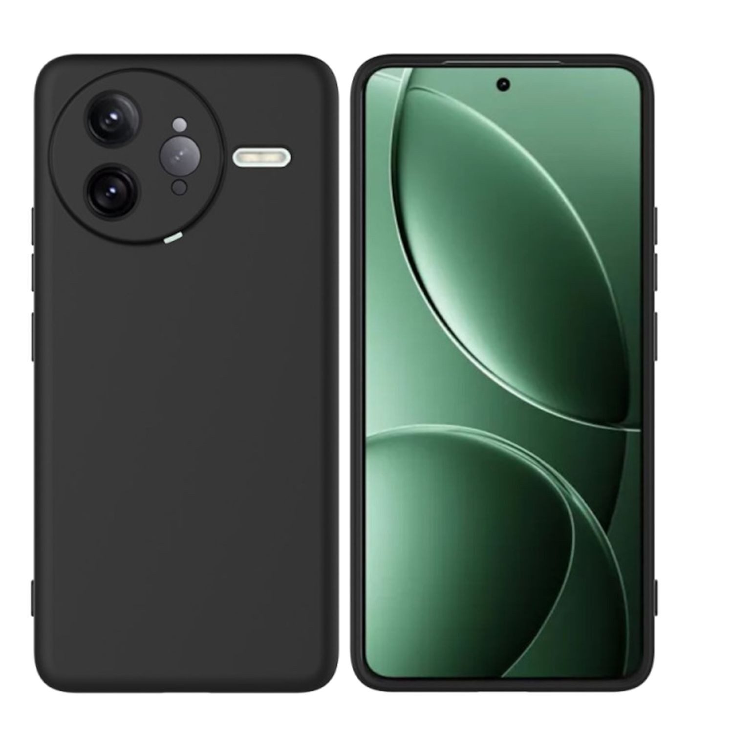 Wigento Handyhülle Für Xiaomi Poco F7 Ultra Silikon TPU Schutz Hülle Flexibel Schwarz, Stilvolle TPU Hülle, präzise Aussparungen, schützend