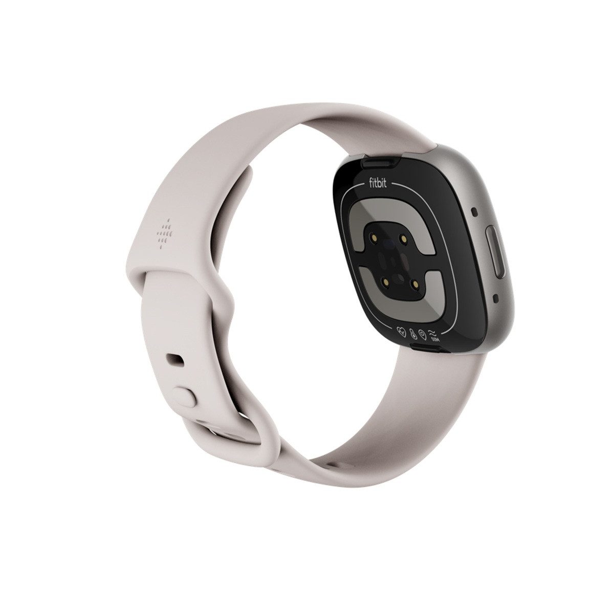 fitbit Sportuhr Fitbit Sense 2 - Mondweiß - intelligente Uhr mit Band Sense 2, Telefonsuchfunktion, Überwachung der Herzfrequenzvariabilität (HRV)