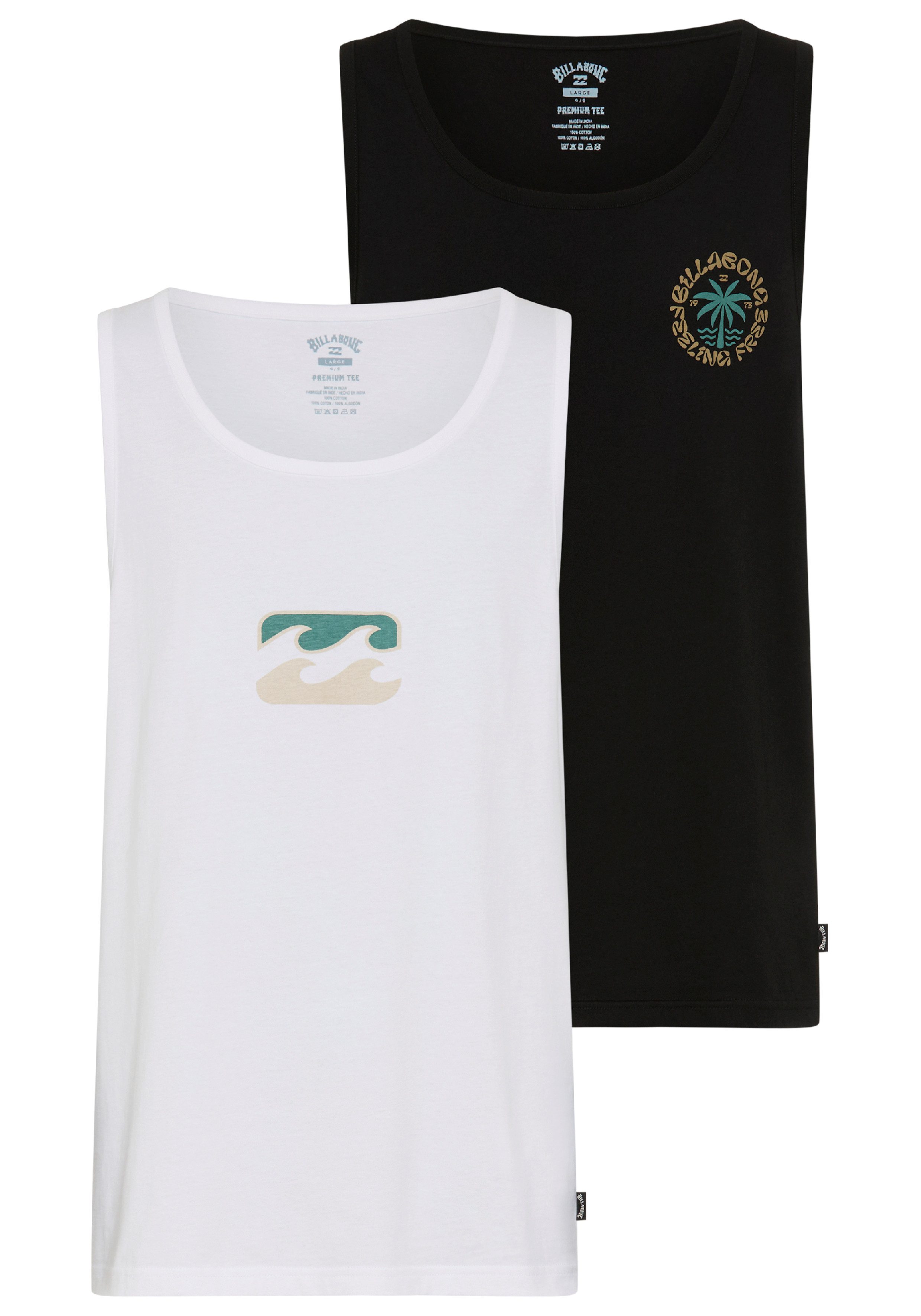 Billabong Tanktop ESTRADA ICON DOUBLEPACK (2-tlg) 2er-Pack, aus Baumwolle