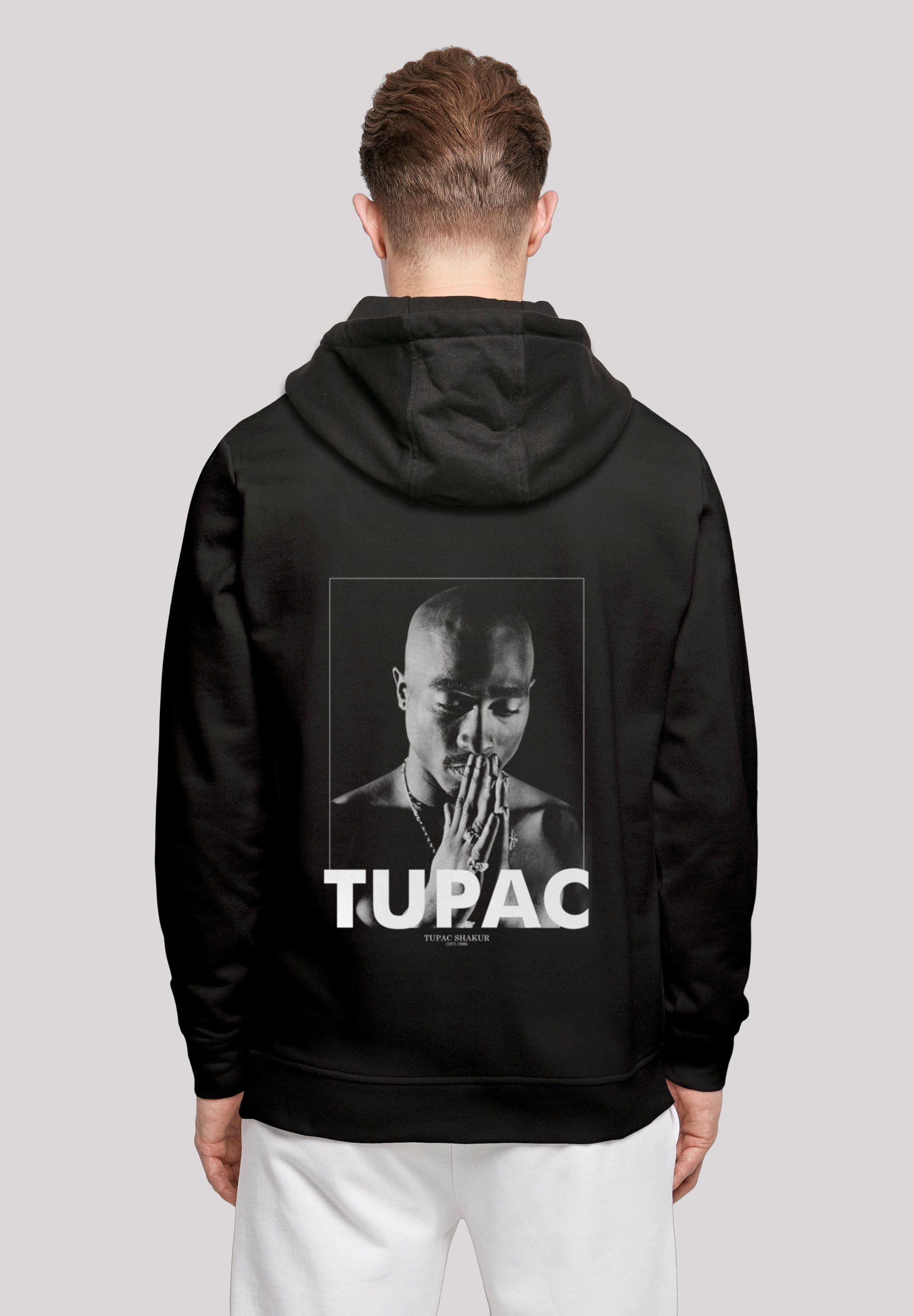 Shakur und Kapuze F4NT4STIC Tupac Verstellbare Praying Kapuzenpullover Print, geräumige Kängurutasche