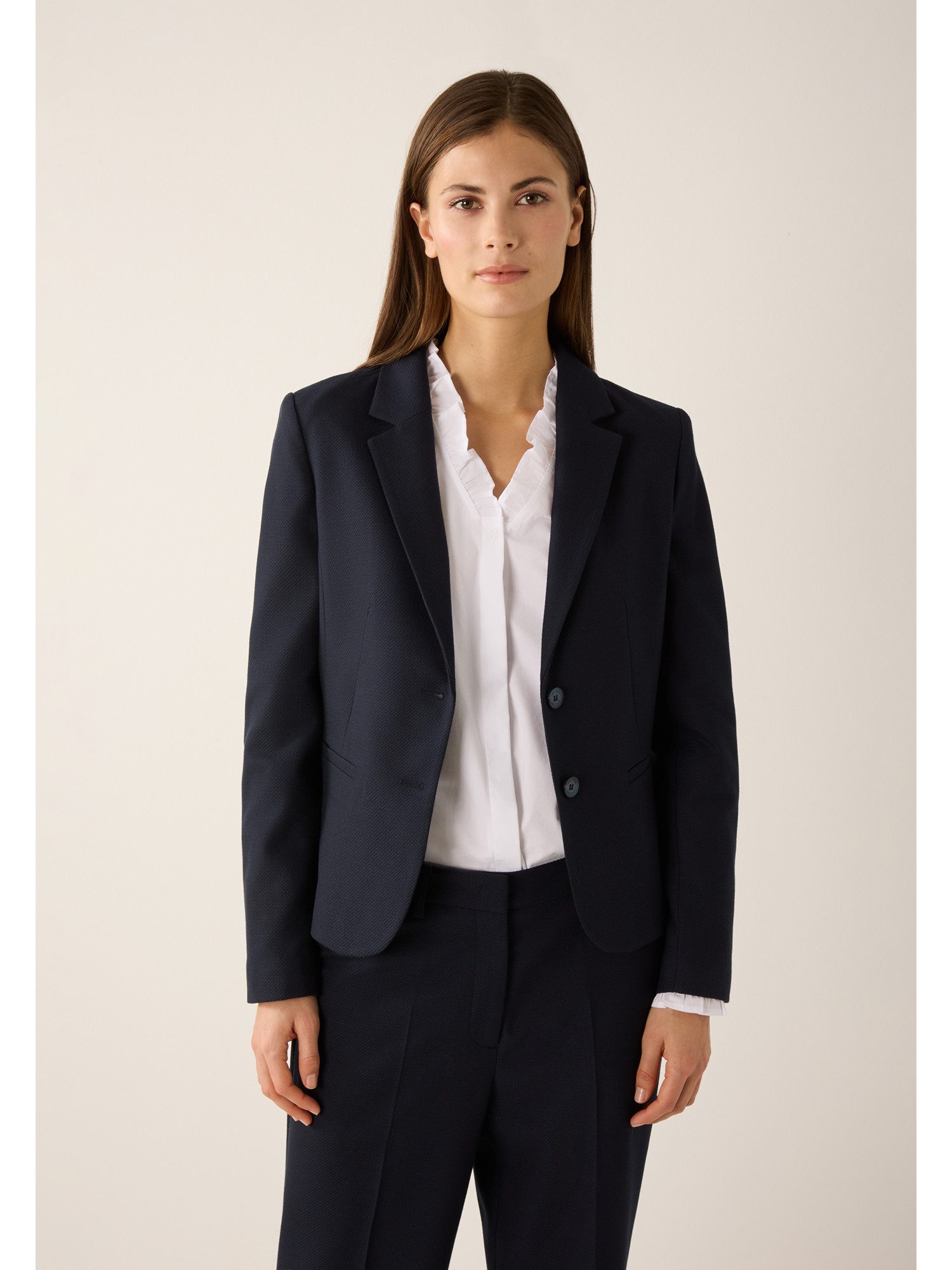 MORE&MORE Jackenblazer strukturierter Kurzblazer günstig online kaufen
