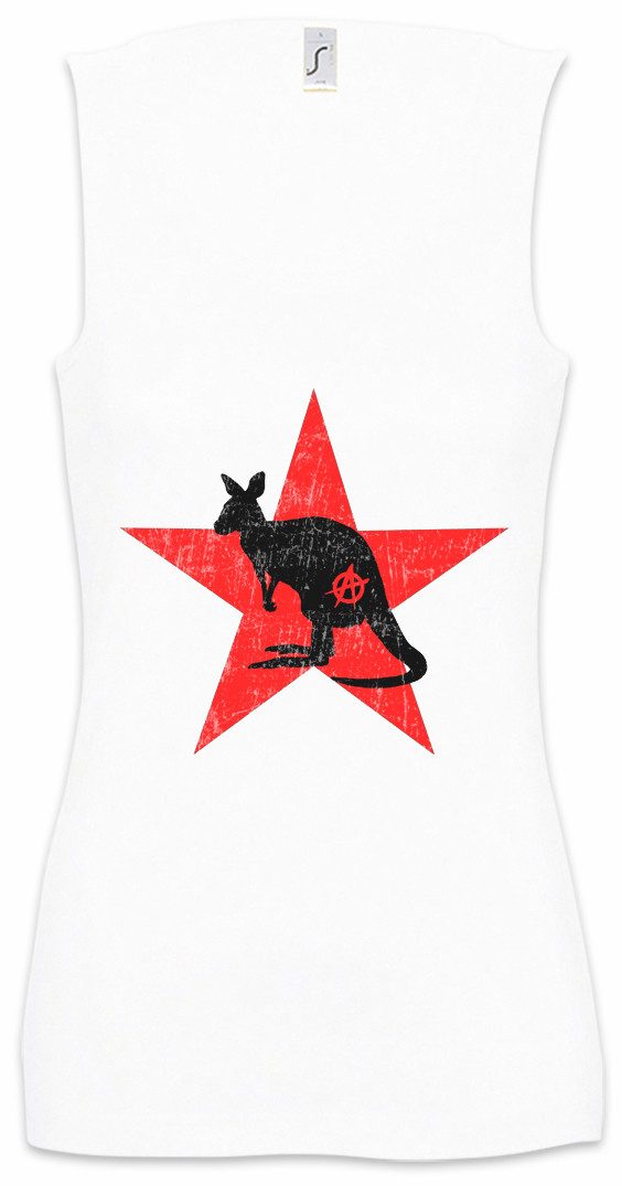 Tanktop Anarchy Kangaroo Ärmelloses Damen T-Shirt Socialism Communism Anarchie