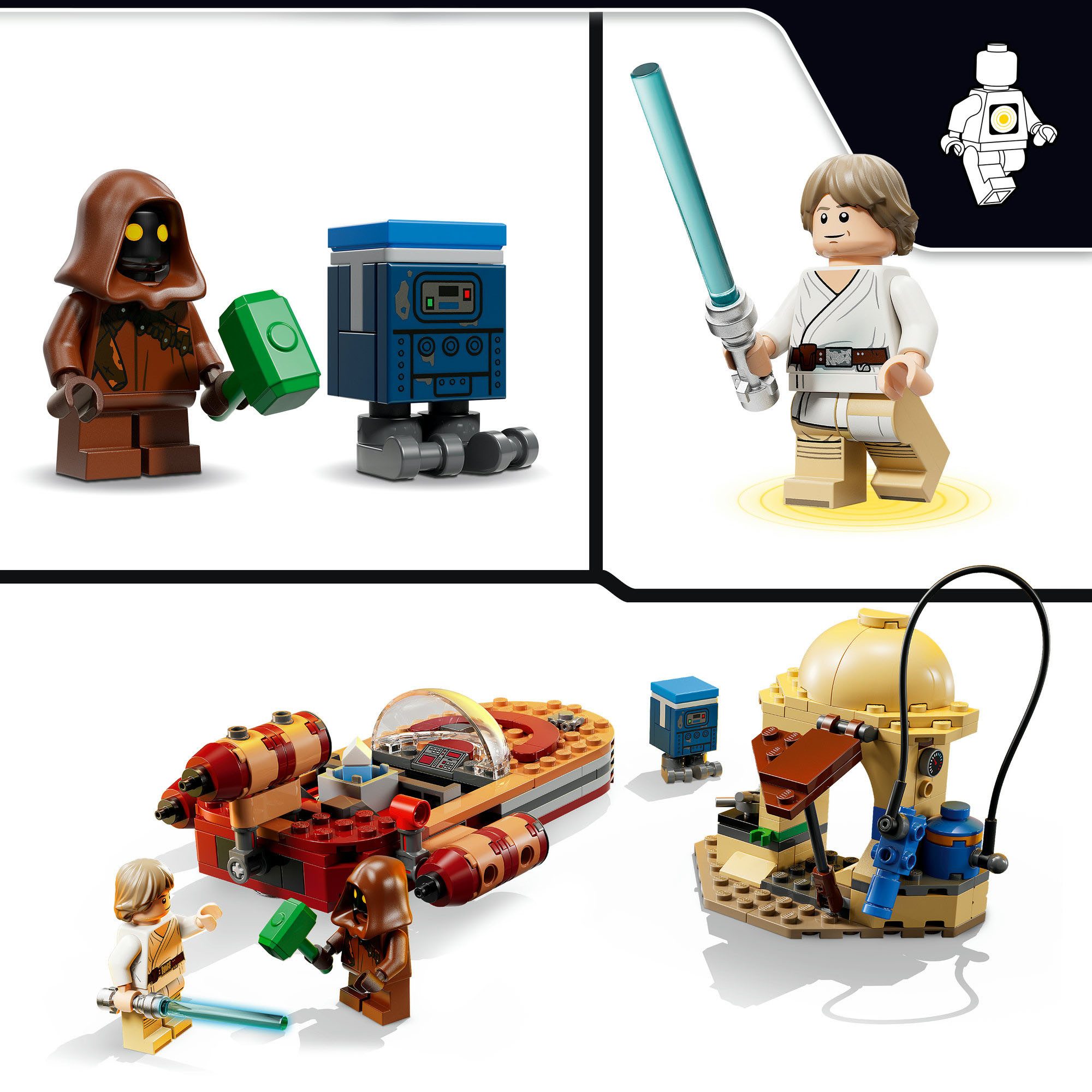 LEGO® SMART Play™ Lukes Landspeeder (75420), LEGO Star Wars ™ Konstruktionsspielsteine, (215 St), Mit SMART Brick kompatibel (nicht im Lieferumfang enthalten) – Bild 4 von 5
