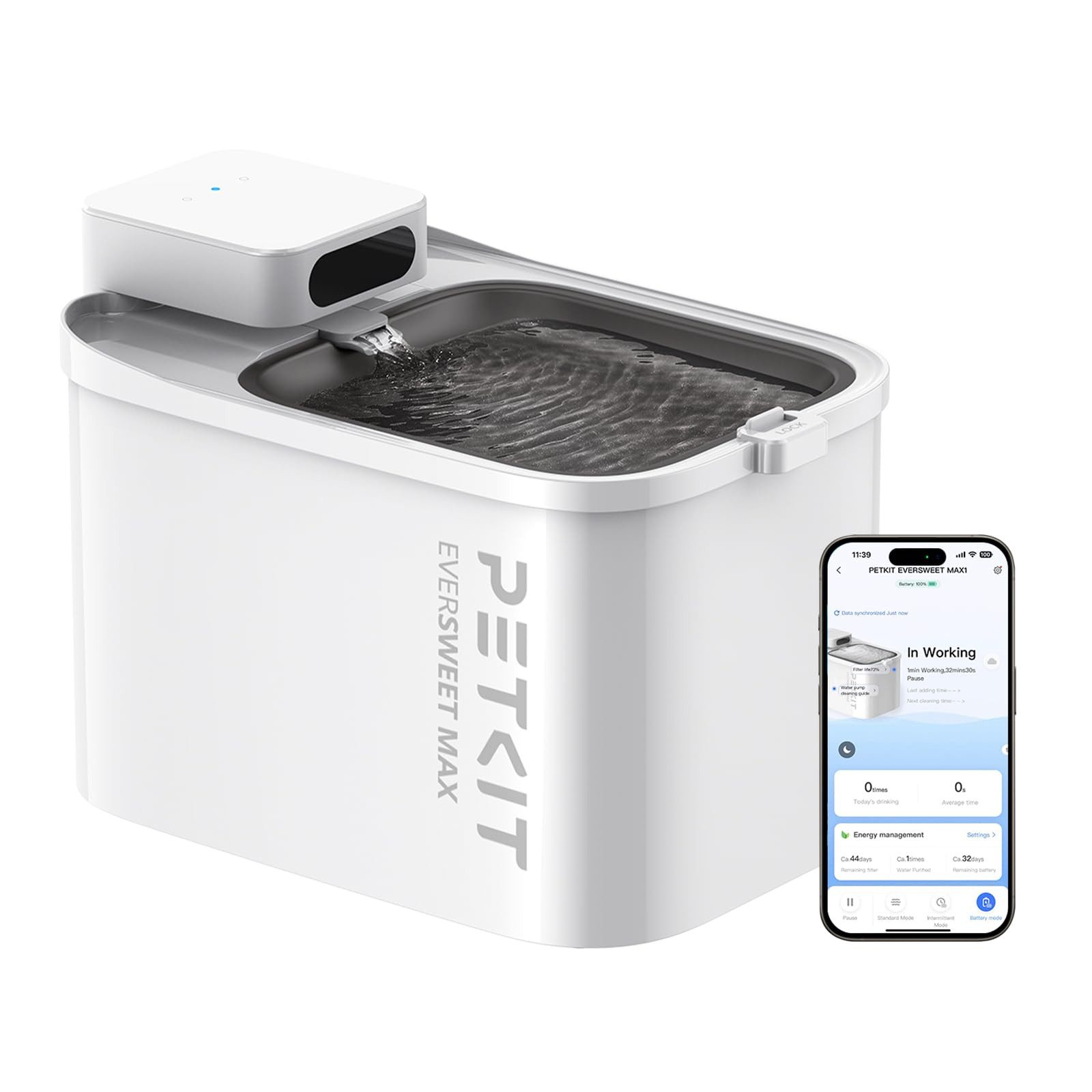 PETKIT Trinkbrunnen Eversweet Max, App-Steuerung und Kabellos,3 L günstig online kaufen