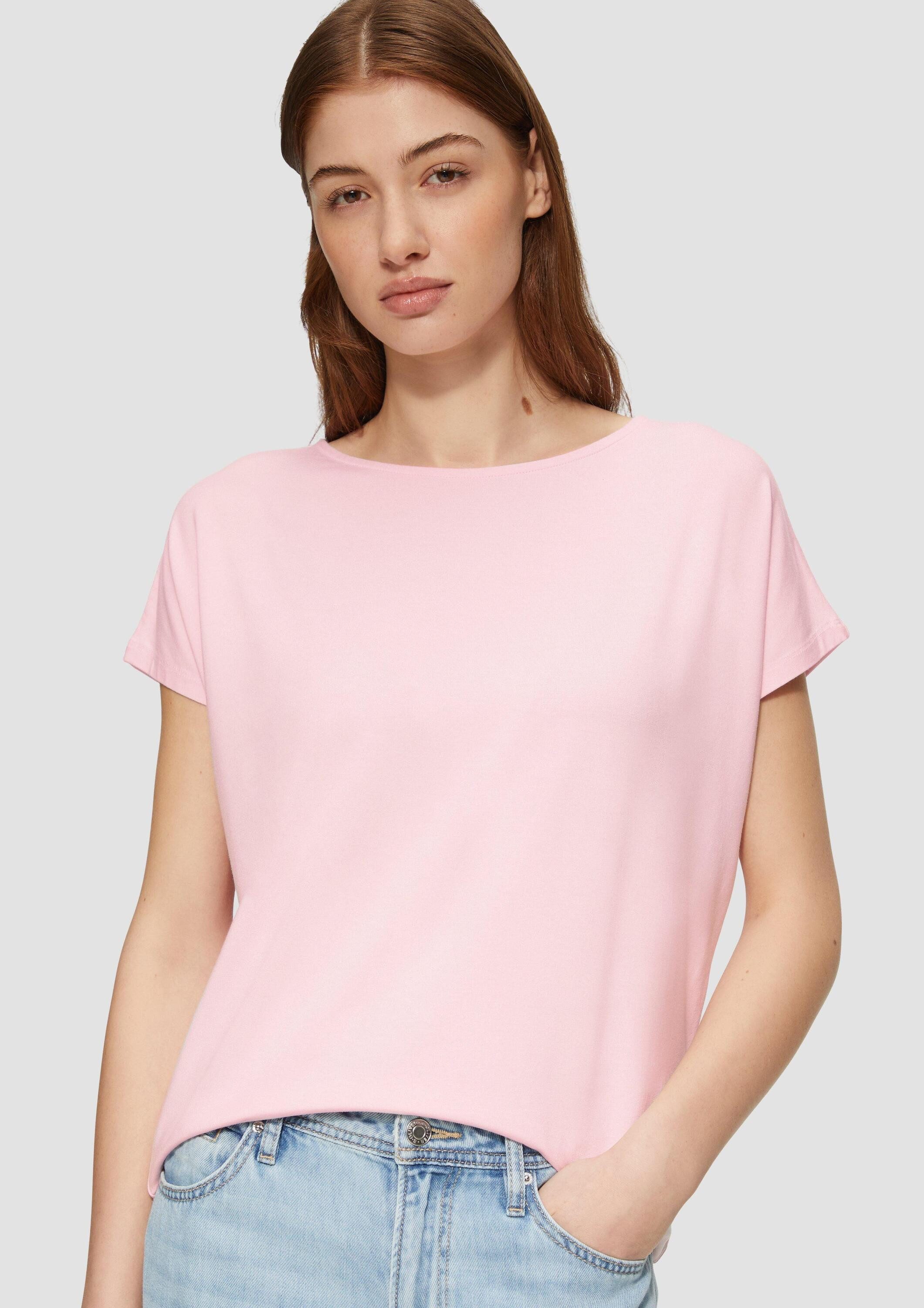 s.Oliver Kurzarmshirt T-Shirt Fließendes Jersey-Shirt mit günstig online kaufen