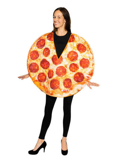 Maskworld Kostüm Lustiges Party Pizza Outfit, Karneval Fun Kostüm, Macht nicht dick