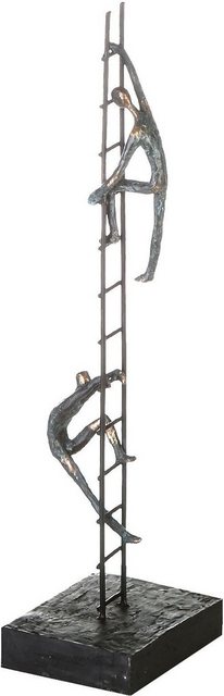 Casablanca by Gilde Dekofigur »Skulptur Balance of Power, silber« (1 Stück), Dekoobjekt, Höhe 43 cm, mit Spruchanhänger, Wohnzimmer-Otto