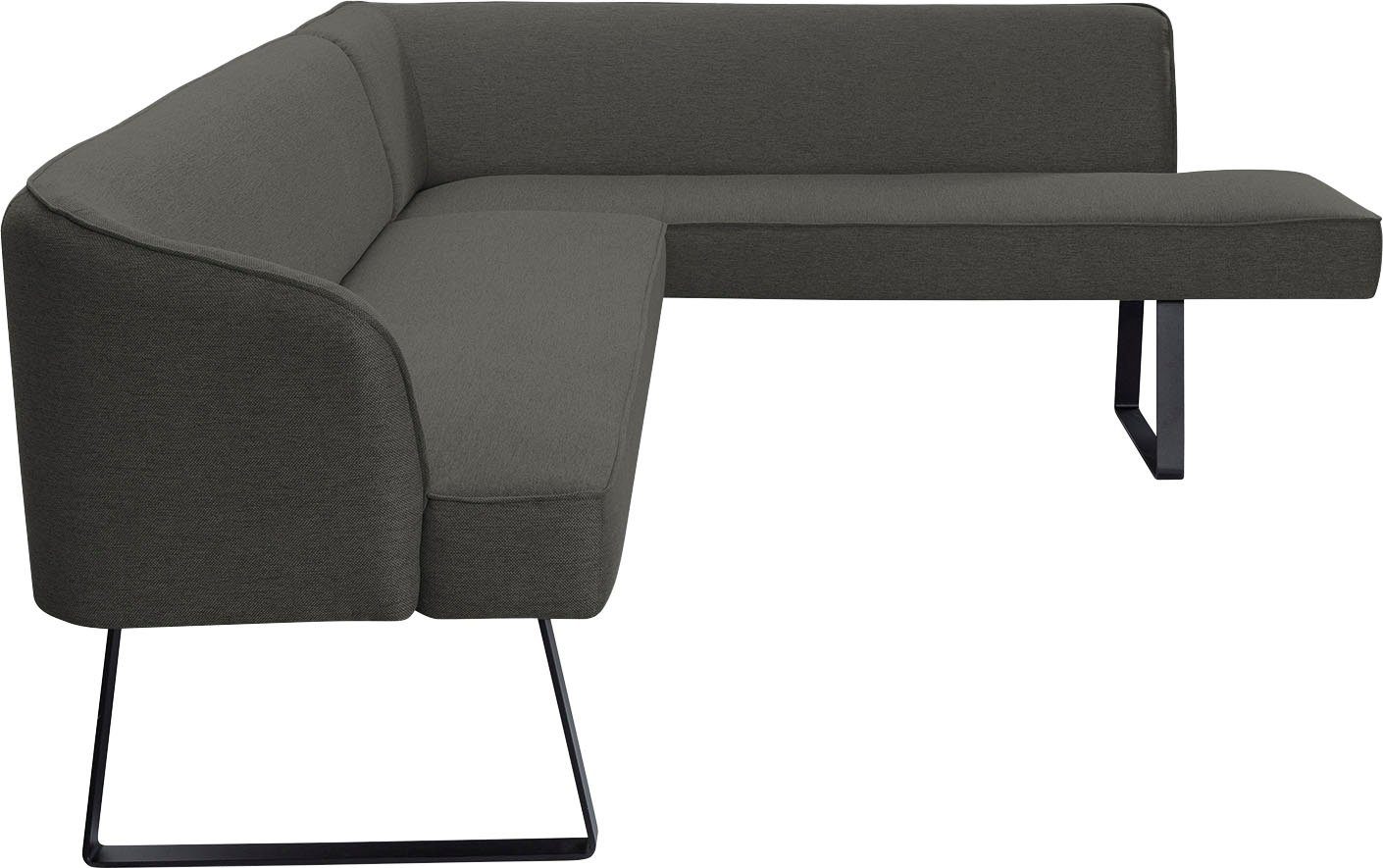 exxpo - sofa Qualitäten fashion Bezug Metallfüßen, Eckbank mit Keder verschiedenen in Americano, und