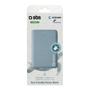 sbs Powerbank 5000 mAh mit 2x USB, 2.1A - zu 35% biologisch abbaubar Powerbank