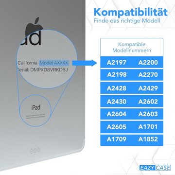 EAZY CASE Tablet-Hülle Smart Case für iPad 10,2" 7. / 8. / 9. Generation 10,2 Zoll, Tablet Case Bookcover Smart Flipcase Schutztasche magnetisch Hellgrau