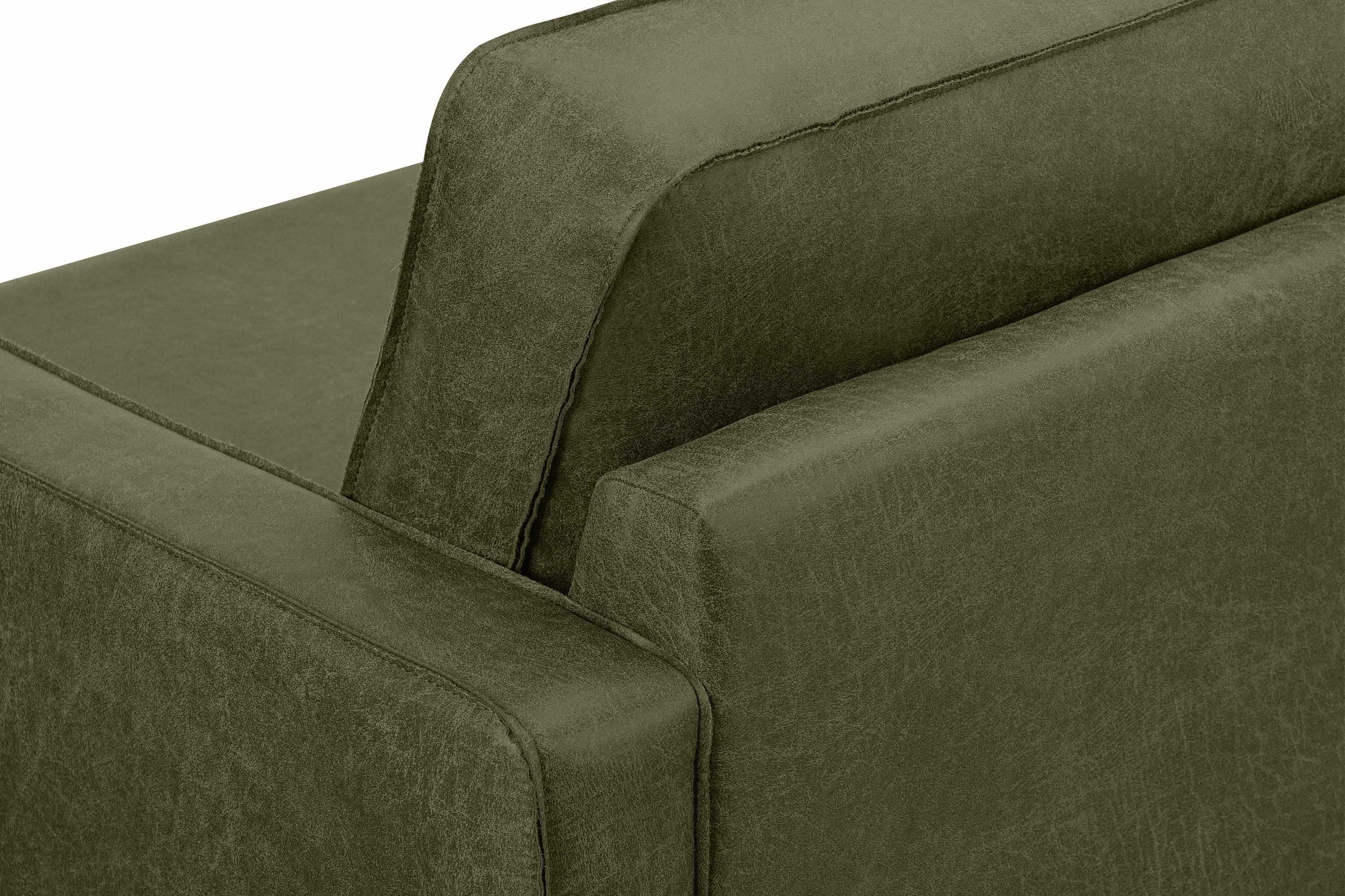 Konsimo Sessel INVIA Sessel, grün grün EU, grün Grundschicht: Echtleder, Hergestellt Loft-Stil in | | Vintage