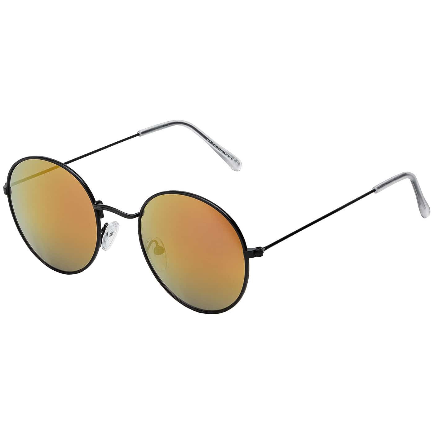BEZLIT Eyewear Retrosonnenbrille Rund Form Verspiegelt Damen Herren Sonnenbrille (1-St) mit orange, blau, hellrot, lila, grün und roten Linsen