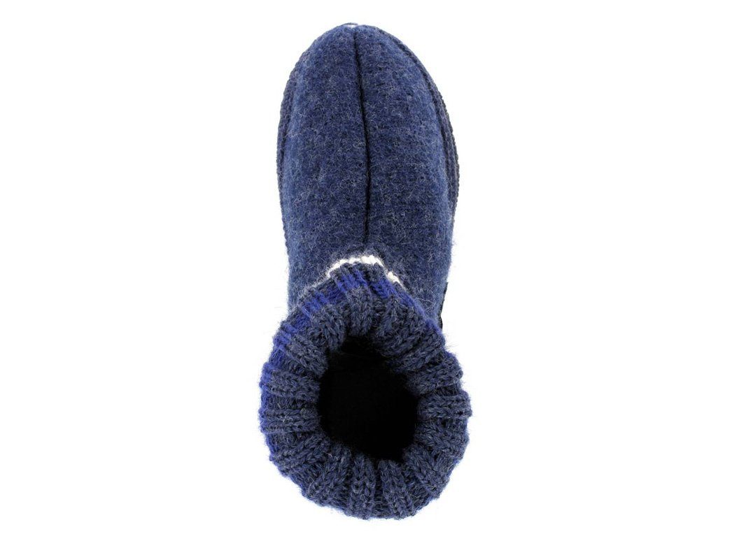 Haflinger Hüttenschuhe Paul Hausschuh mit Feinstrickkragen