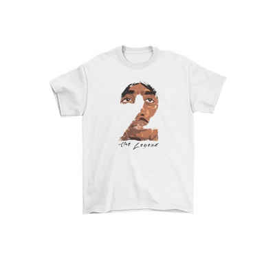 Novux T-Shirt 2pac the legend art Herren Tshirt Farbe Weiß (1-tlg) aus Baumwolle