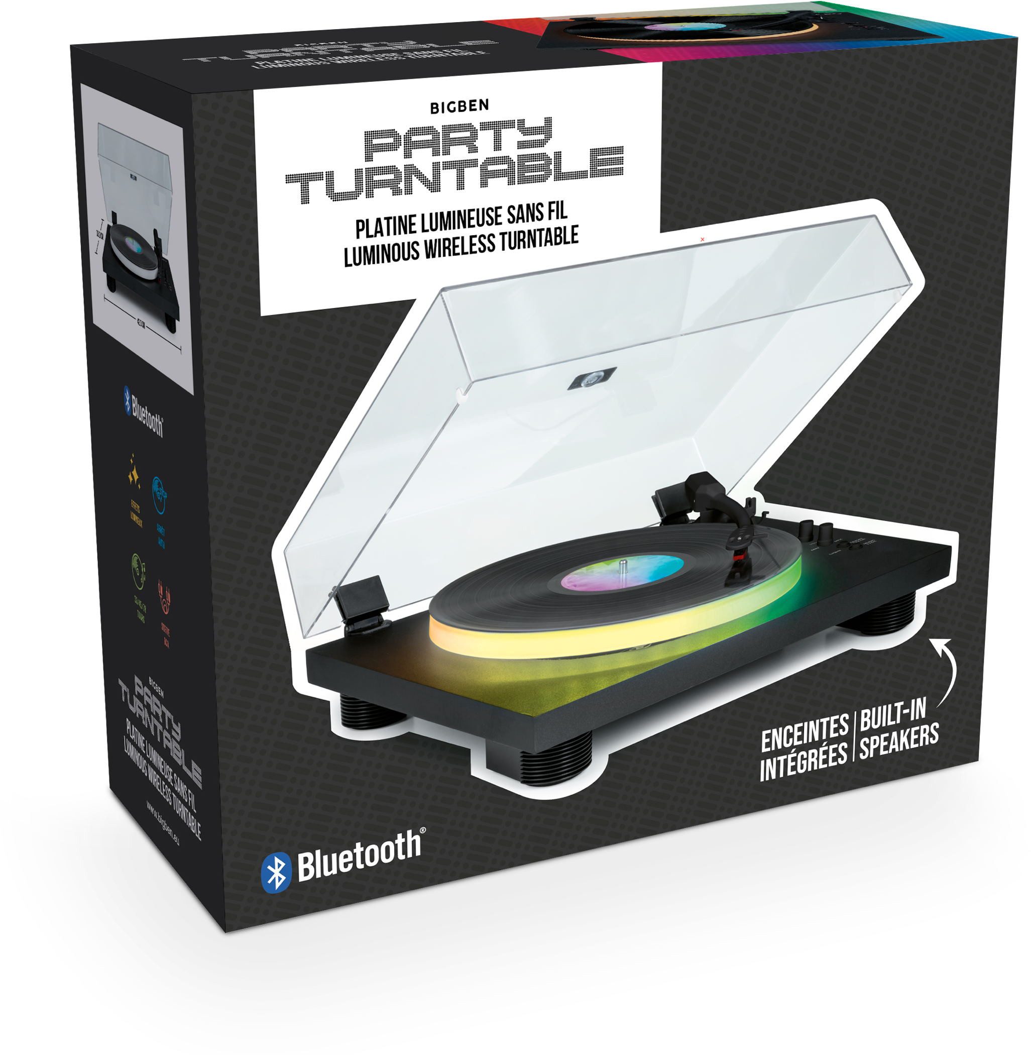 BigBen Bluetooth Проигрыватели Party Turntable Колонки Licht AU389364 Проигрыватели