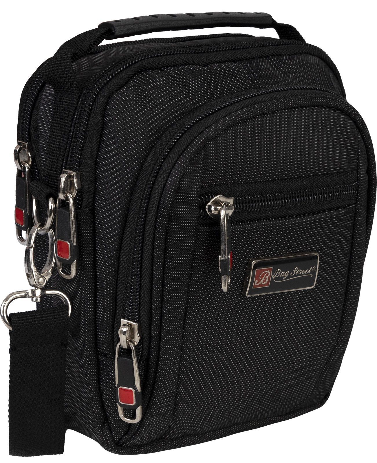 Umhängetasche Bag Street Kleine Herrentasche Gürteltasche Schultertasche Schwarz