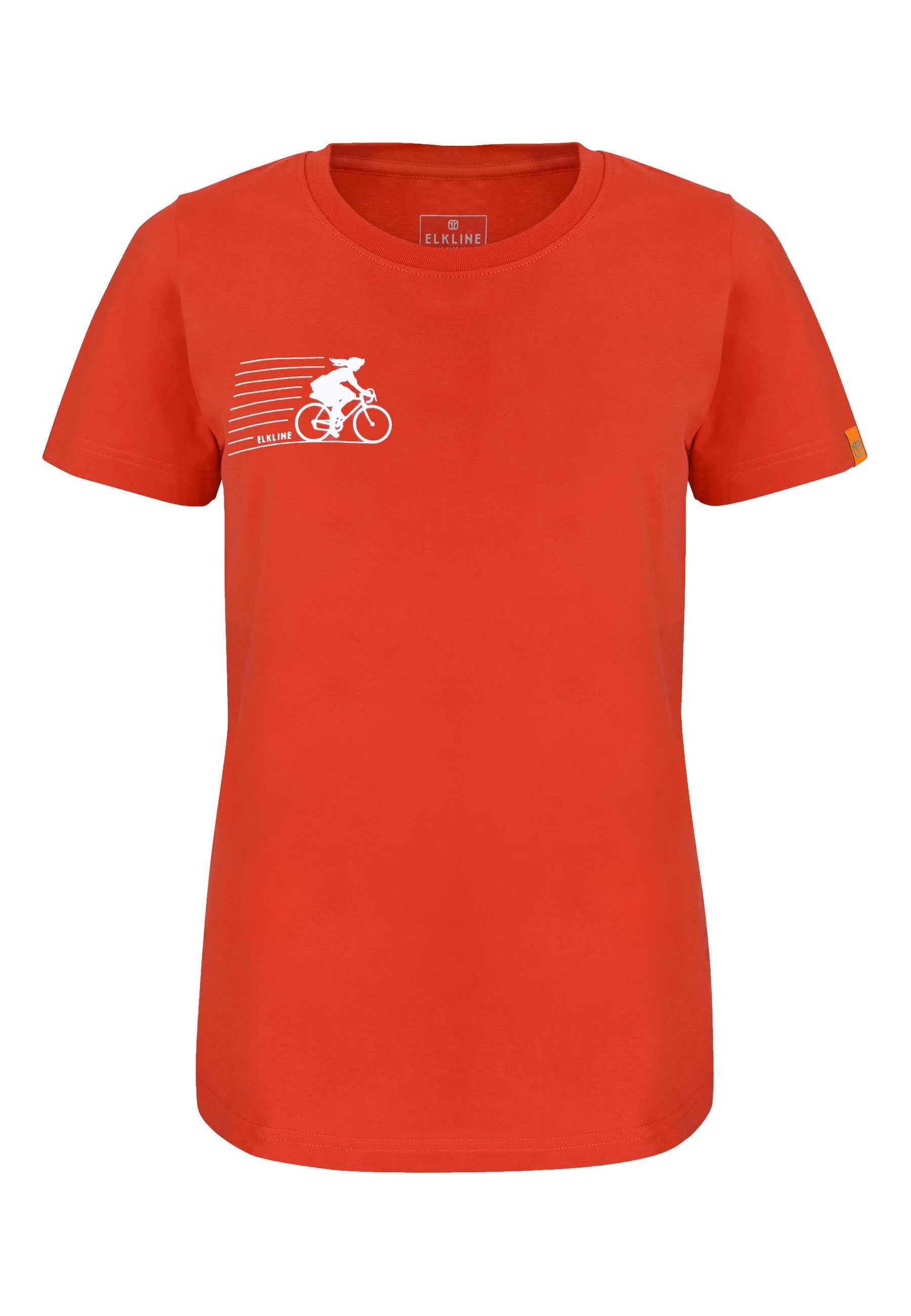 Elkline T-Shirt Sausewind Fahrrad Bike Aufdruck Jersey Shirt mandarin