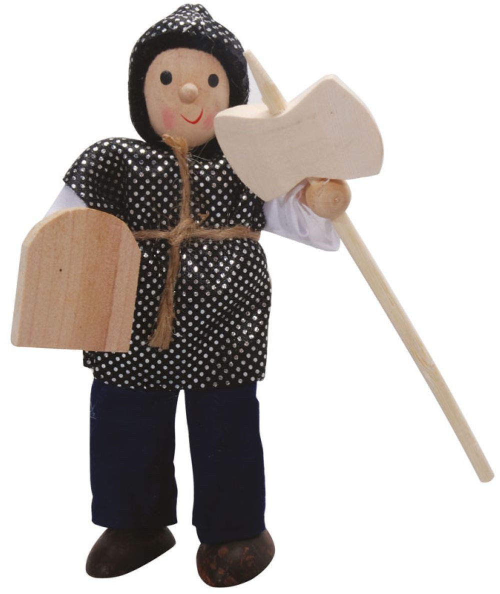Winzlinge Biegepuppe Ritter Arthur (Weiß/Schwarz)
