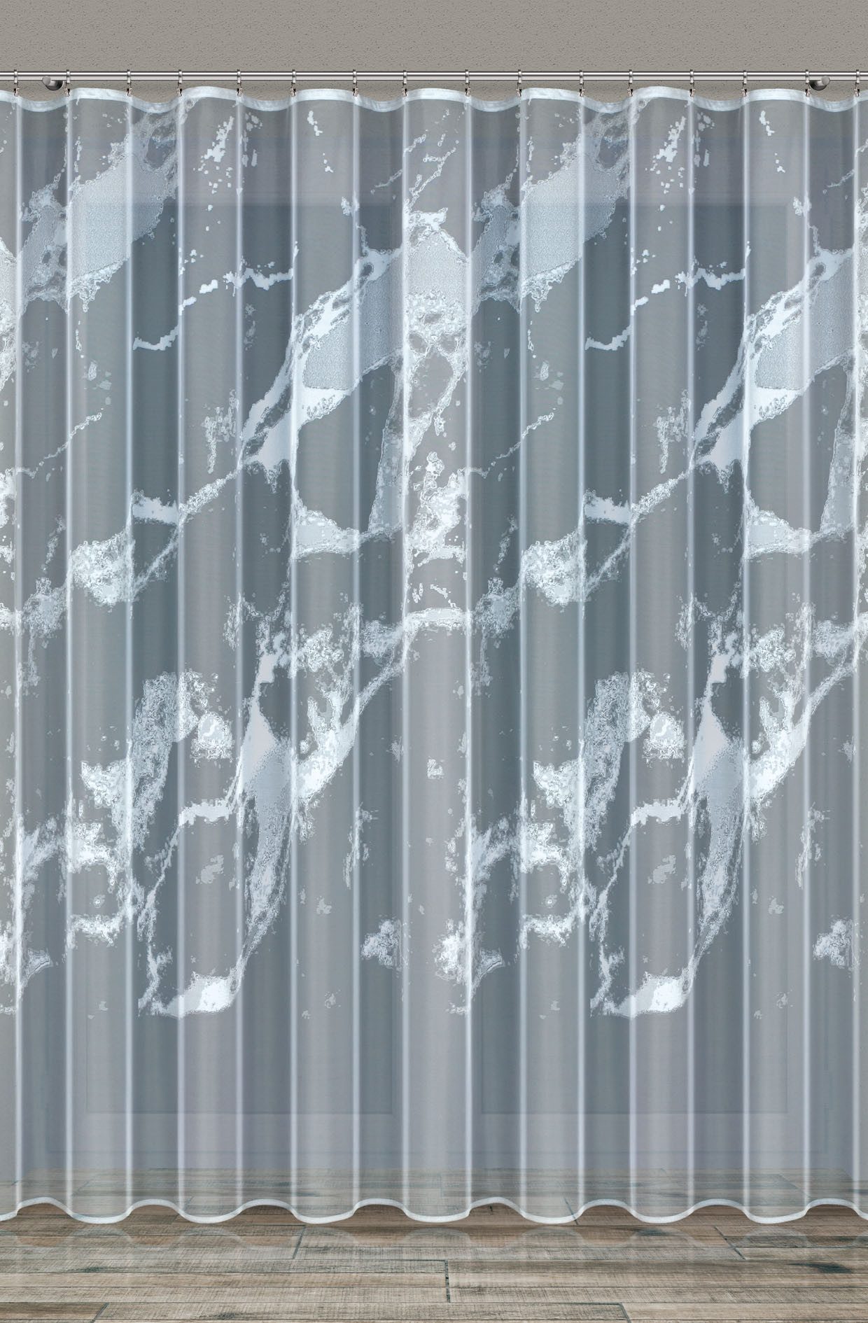 Gardine Modern-Motiv, halbtransparent, Jacquard-Stoff, Modell 35838