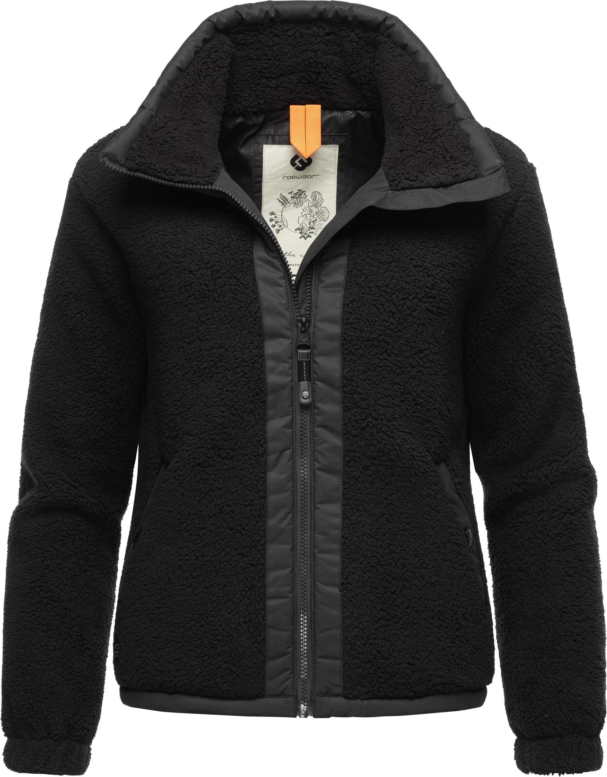 Ragwear Sweatjacke Nordicka Sportliche Kapuzenjacke mit Kunstleder-Elementen