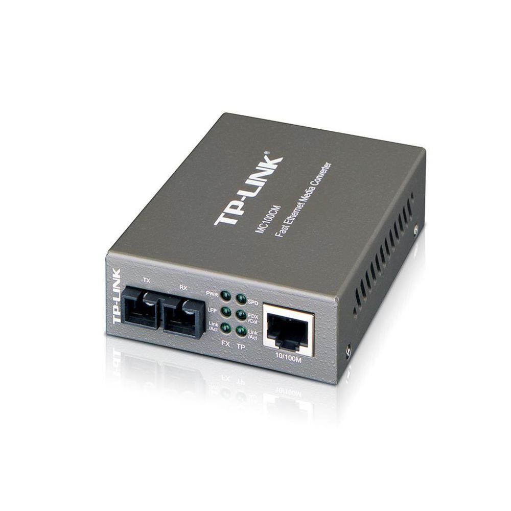 TP-Link MC100CM Medienkonverter, Fast-Ethernet-Multimode-Medienkonverter grau