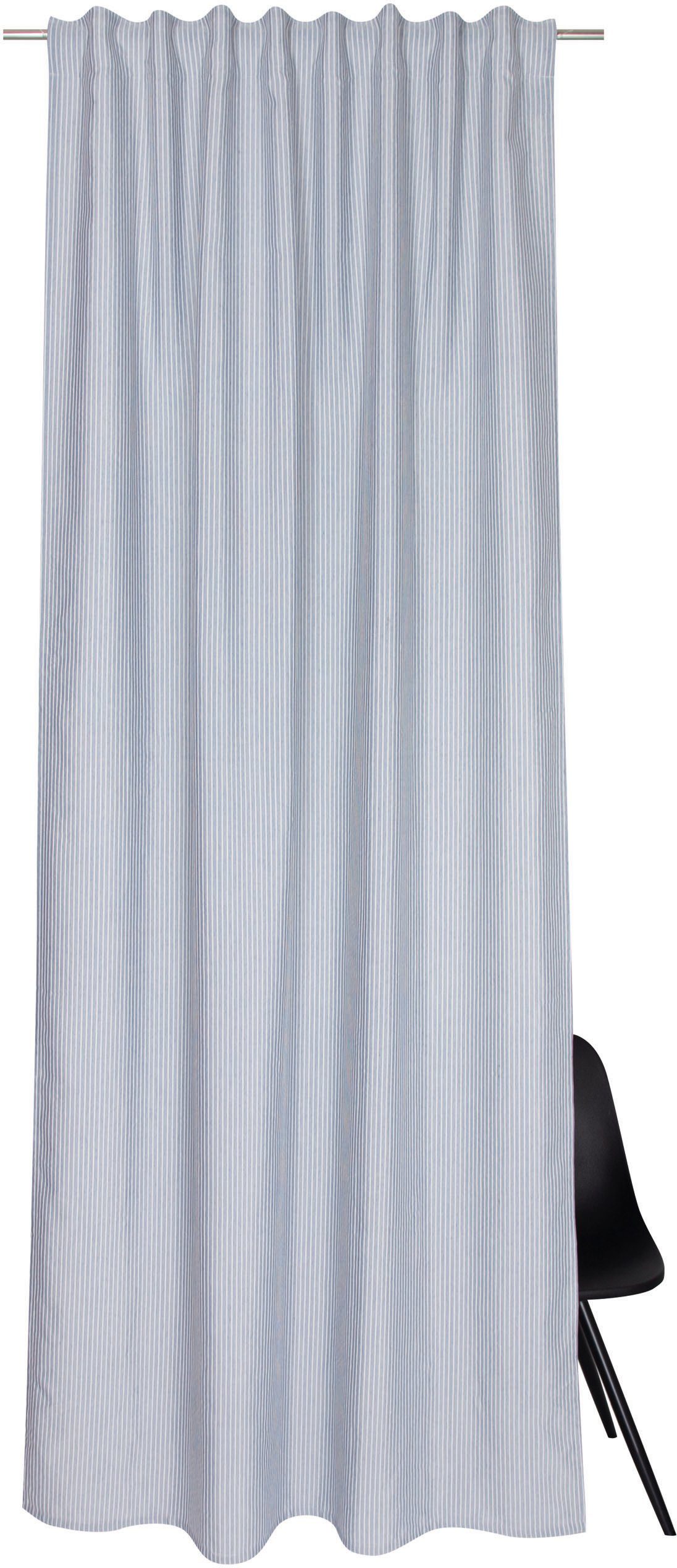 Pin Vorhang blickdicht, TAILOR Schlaufen HOME, Stripe, (1 TOM blickdicht navy St), verdeckte