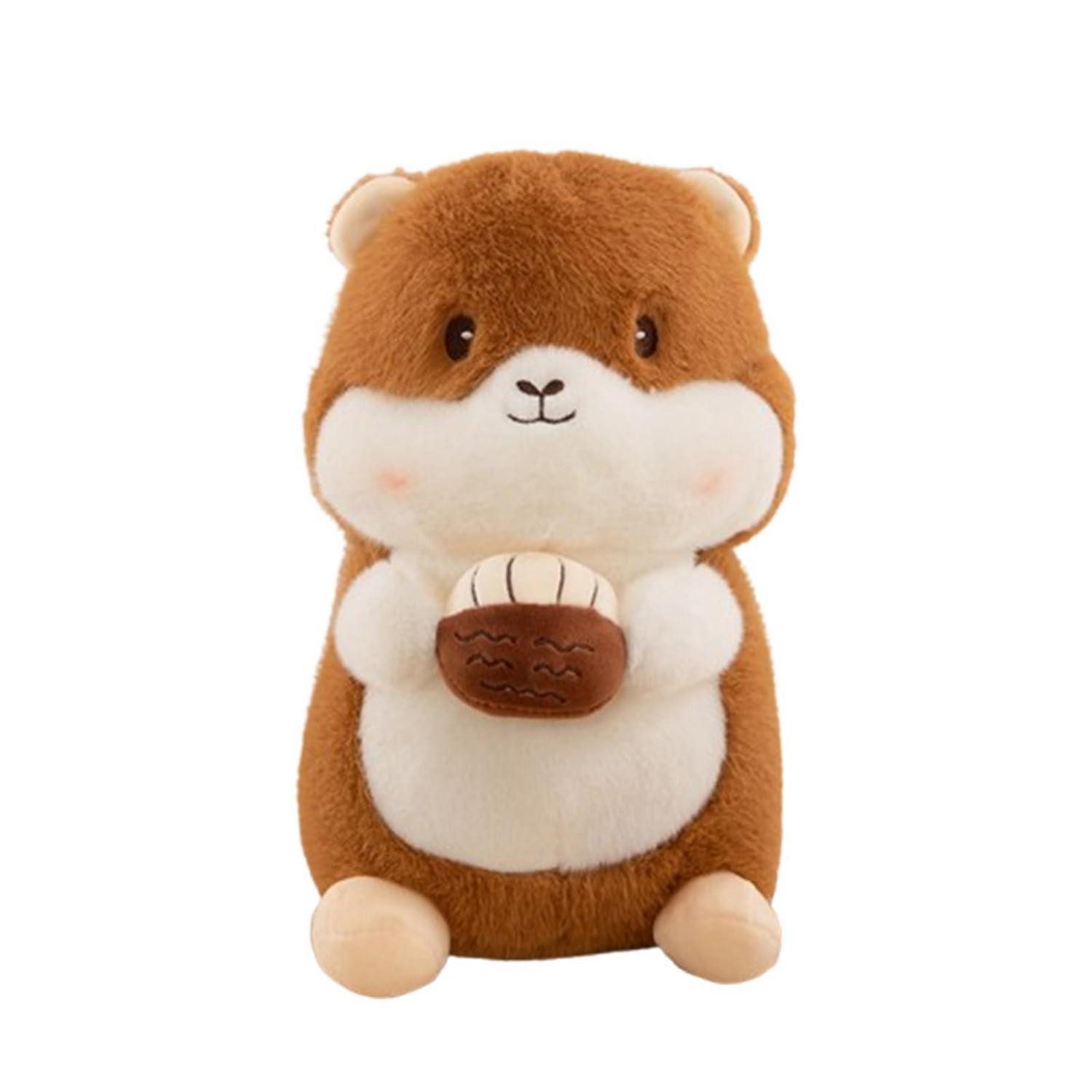 Kuscheltier Hamster Plüschtier Kinder Stofftier Spielzeug Geschenke 45 cm Braun