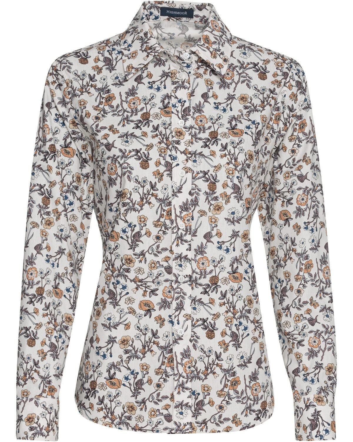 Hemdbluse Bluse mit Blumendruck