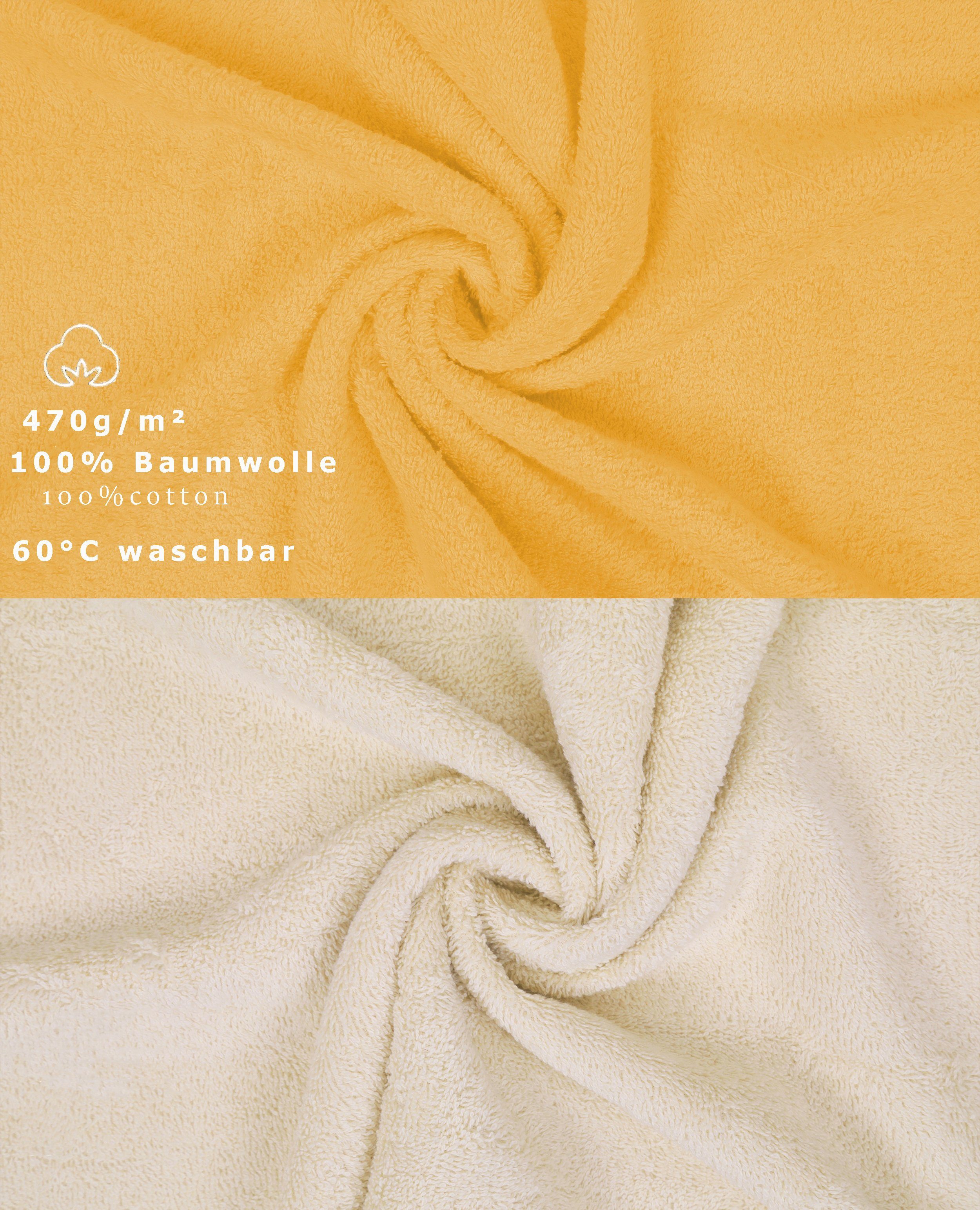 Betz Handtuch 100% Handtuch Set 12-tlg. Set Premium (12-tlg) Baumwolle, Farbe honiggelb/Sand