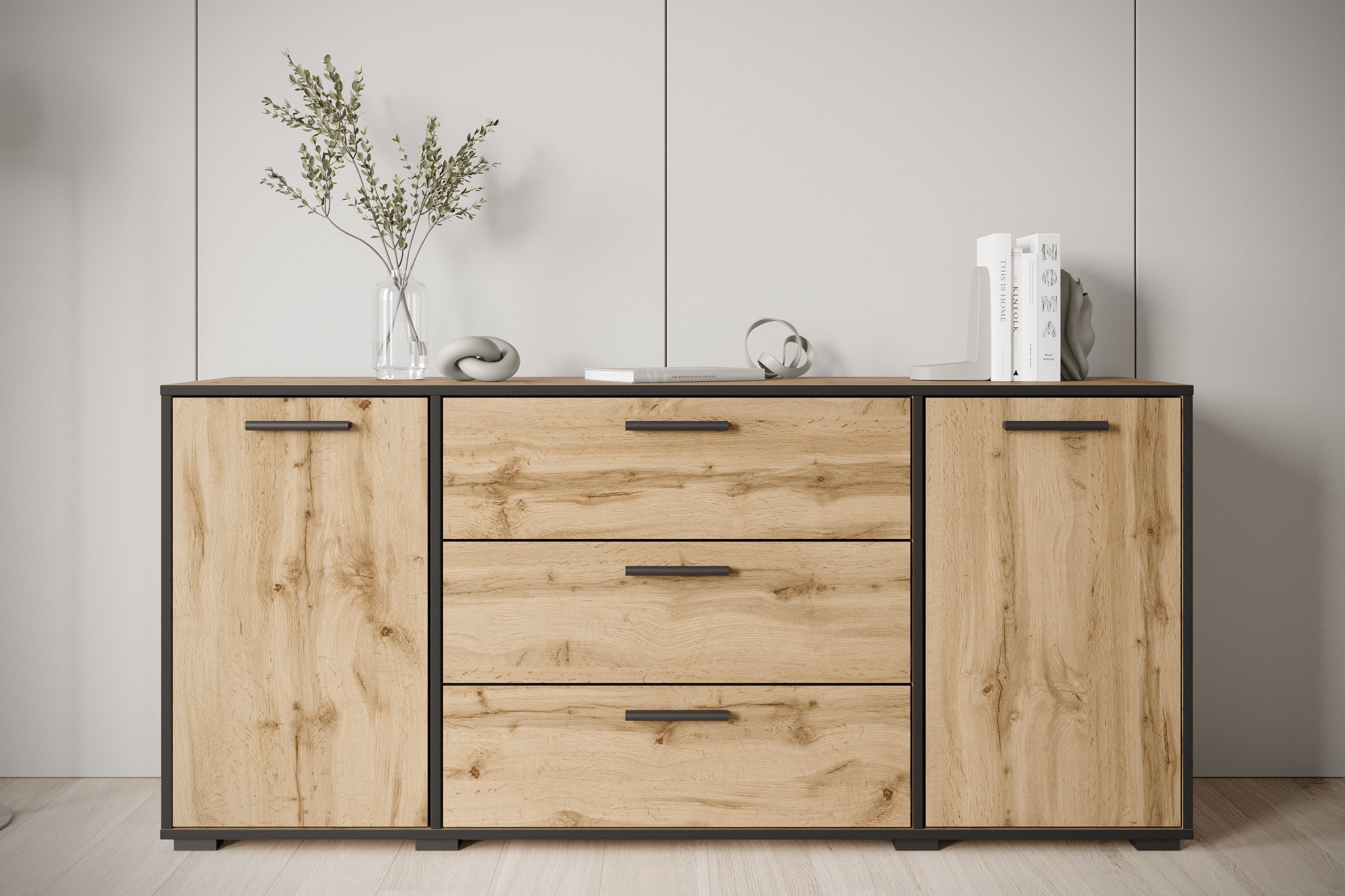 INOSIGN Sideboard BOGOTA, moderne Kommode, Schubladenschrank mit verstellba günstig online kaufen