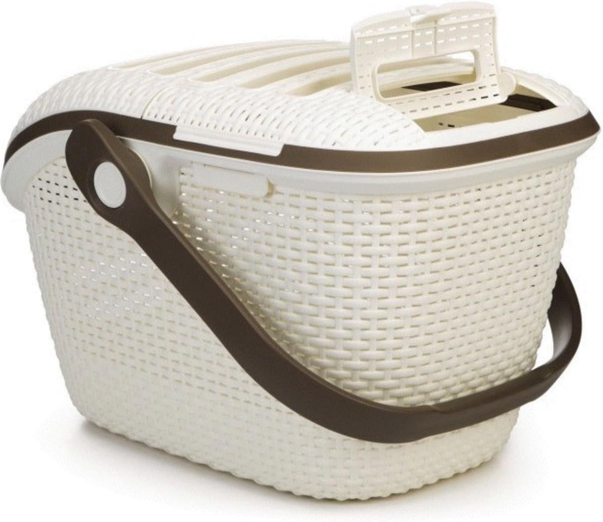 Curver Tiertransportbox Haustierbox Pet Transportbox Katzenbox Hundebox 51x38x33 cm Beige, Tiertransportbox Tiertransporttasche Hundetasche