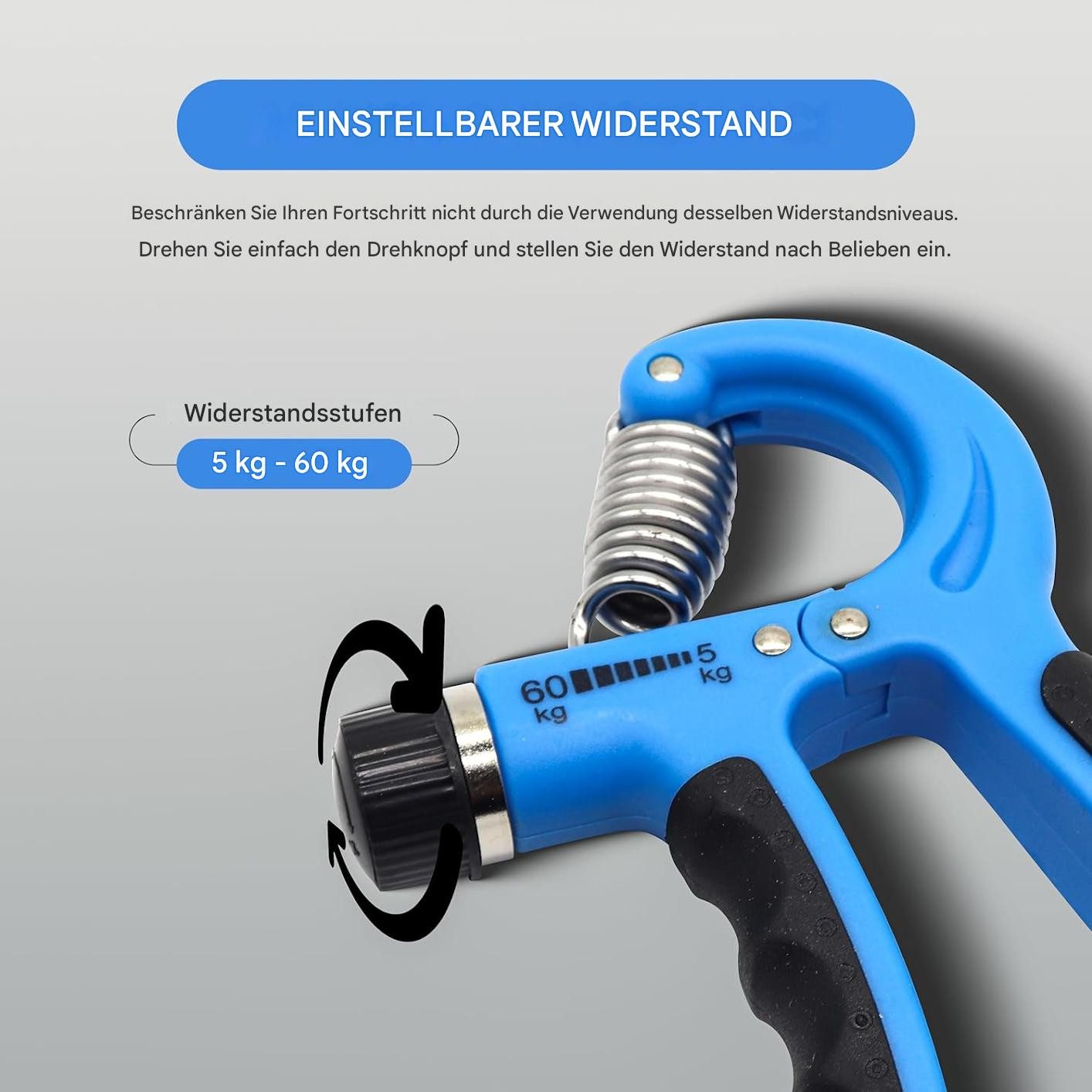 Endless Handmuskeltrainer EL1039 Einstellbare Hand Grip Strengthener, Griffkraft Trainer (Trainingsgeräte für zu Hause und im Fitnessstudio, Unterarm- und Fingerkraft-Greifer-Übungen), Einstellbares Griffstärkungsgerät für die Hand
