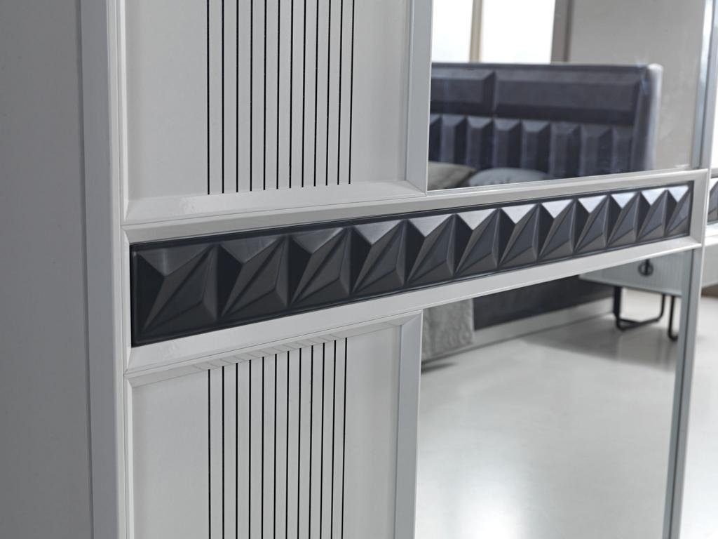 Modern JVmoebel Neu Luxus Grau Design Holz Schränke Schlafzimmer Kleiderschrank Kleiderschrank