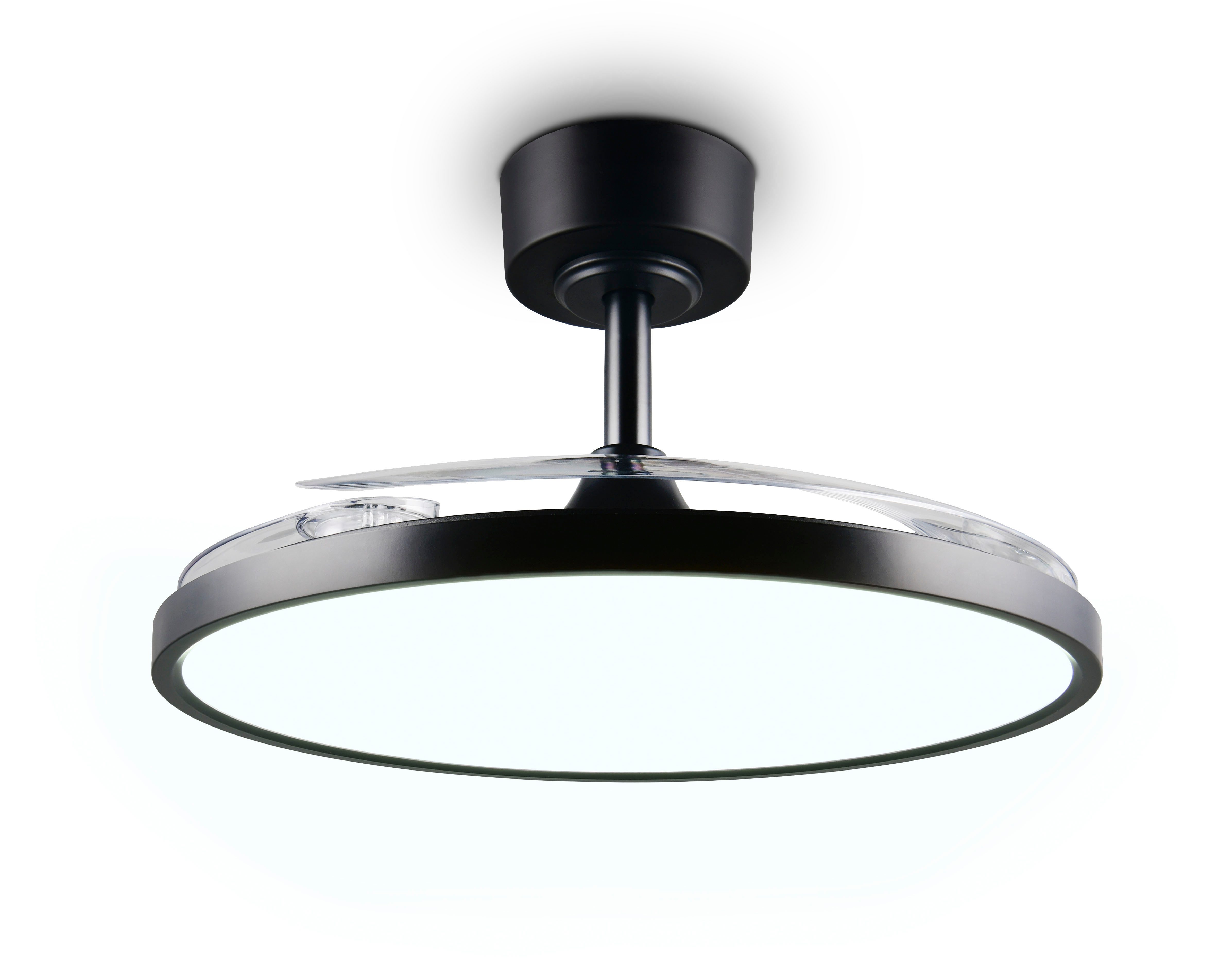 Reality Leuchten LED Deckenleuchte KASFJORD mit Ventilator, Deckenventilator mit Licht inklFernbedienung, CCT - über Fernbedienung, Dimmfunktion, Memoryfunktion, Nachtlichtfunktion, Timerfunktion, Ventilatorfunktion, getrennt schaltbar, mehrere Helligkeitsstufen, LED fest integriert, warmweiß - kaltweiß, 6 Geschwindigkeiten Timer Vor- & Rücklauf LED dimmbar CCT Nachtlicht