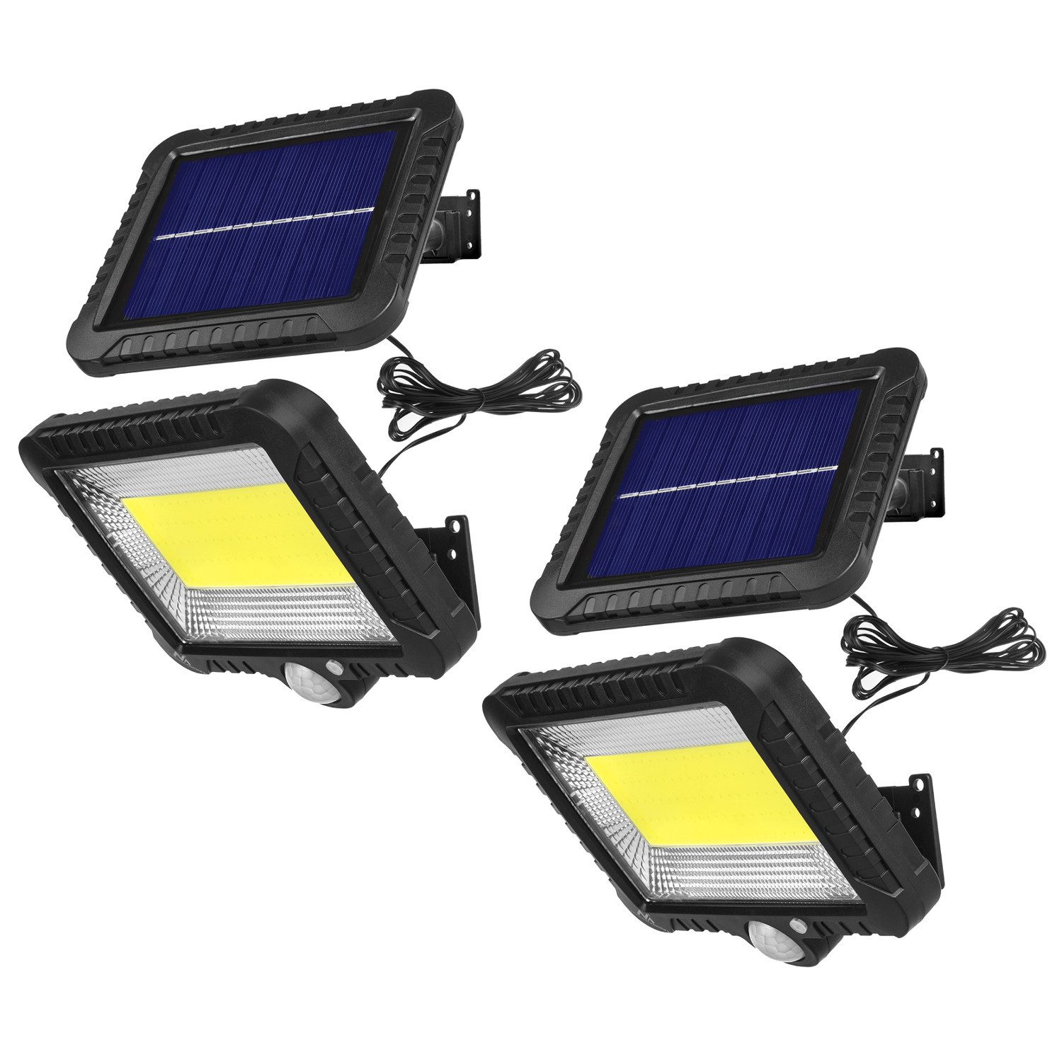Maclean LED Solarleuchte MCE438, LED fest integriert, Tageslichtweiß, Solar LED Strahler mit Bewegungssensor