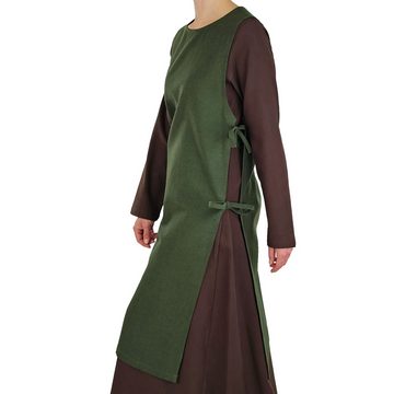 Vehi Mercatus Burgfräulein-Kostüm Klassisches Wikinger Überkleid grün "Lykke" XL