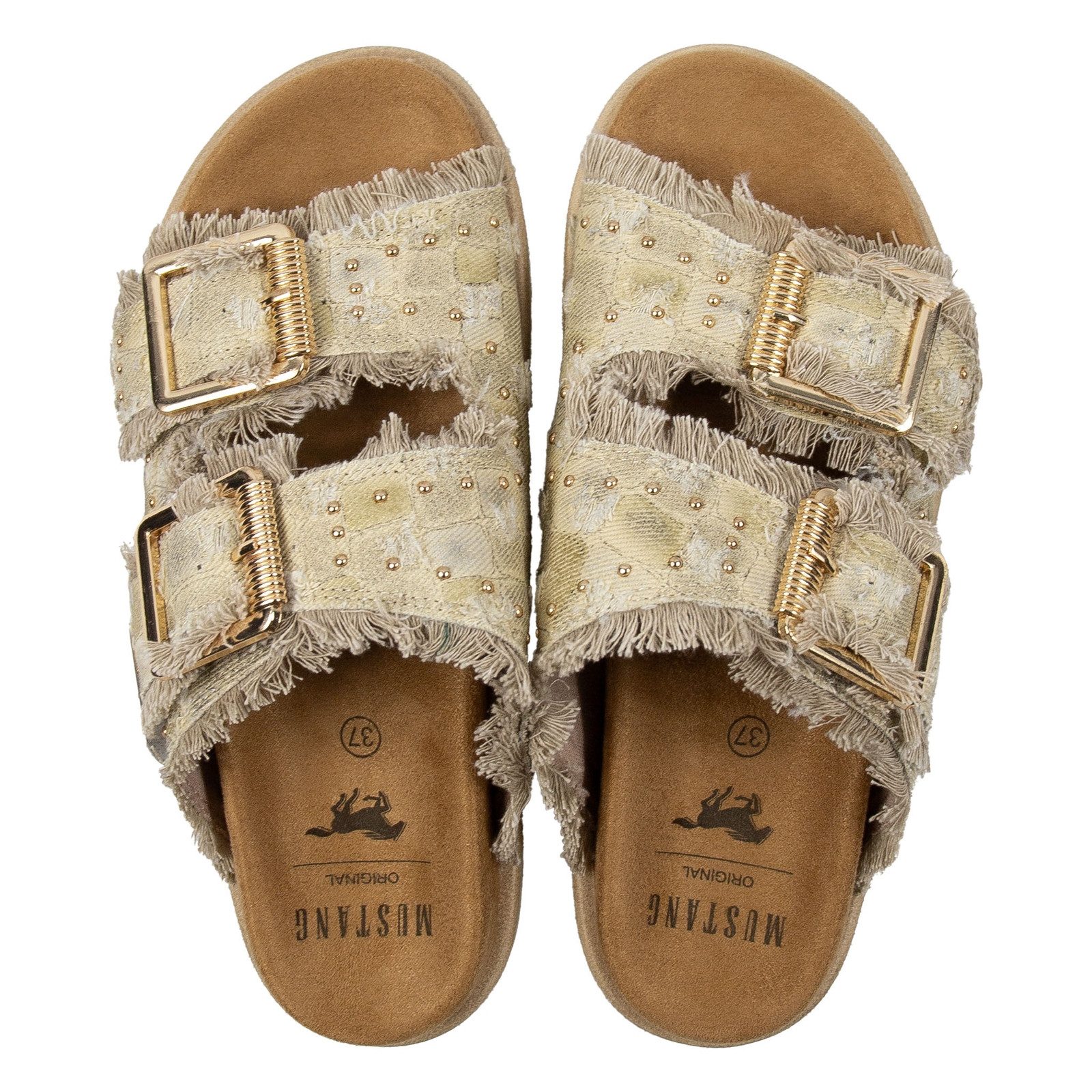 MUSTANG Pantolette Pantolette mit Nieten besetzter Jeansstoff – Bild 2 von 5