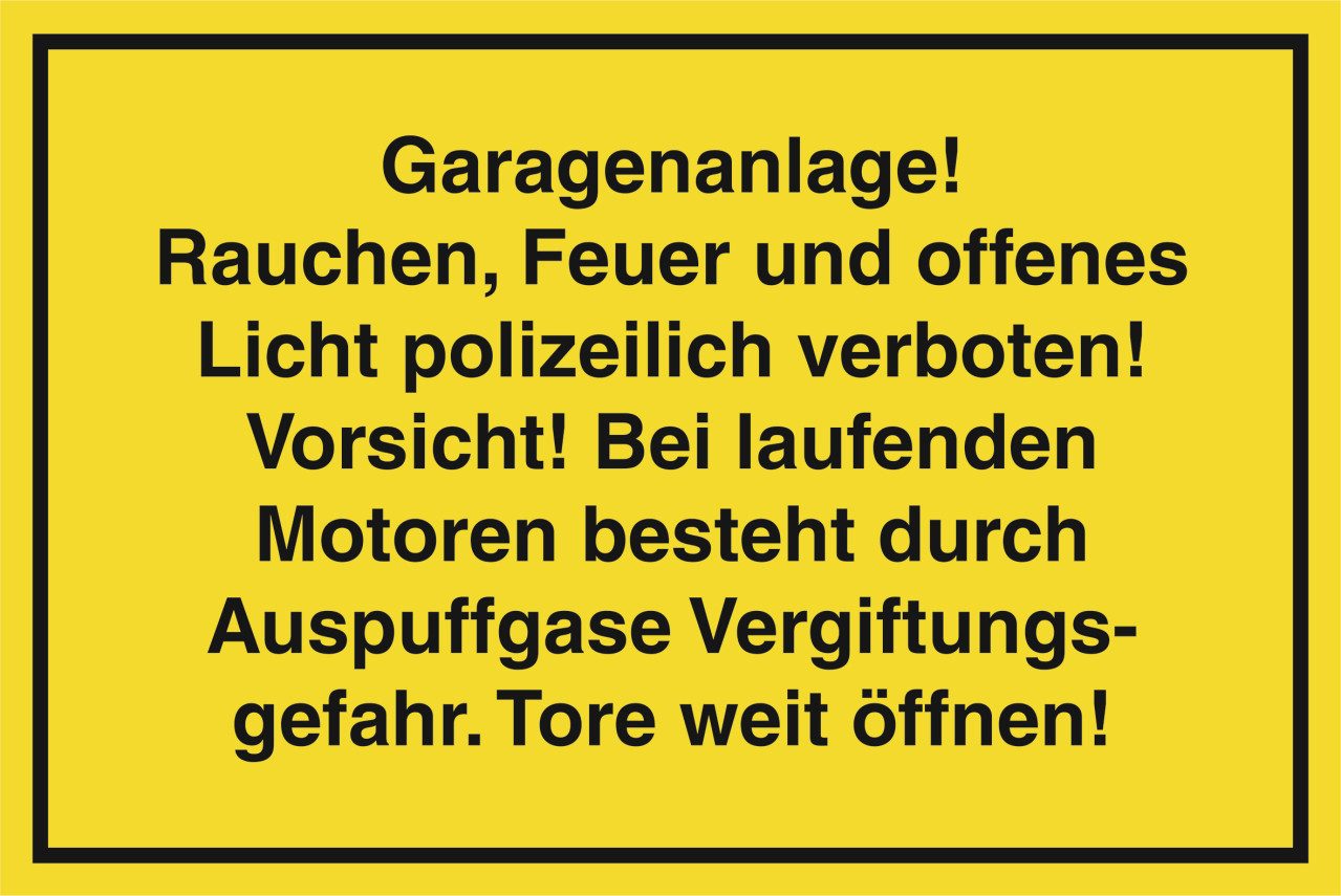 Conmetall Warnschild Conmetall Hinweisschild Garagenanlage! 40 x 25 cm