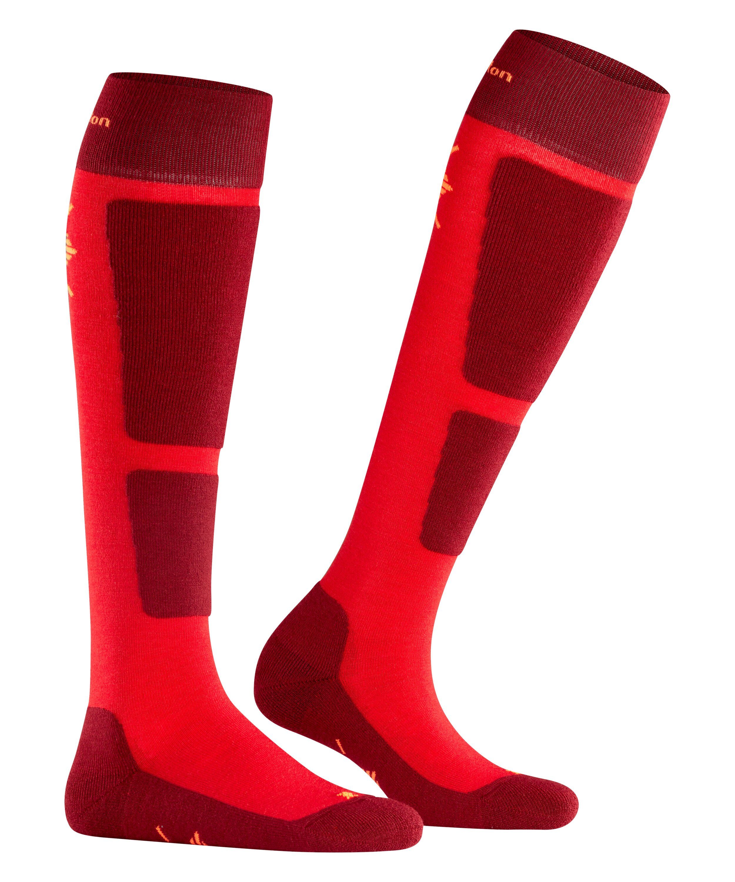 Burlington Skisocken pepper (1-Paar) Komfort-Bündchen Ski Women Uni mit red (8074)