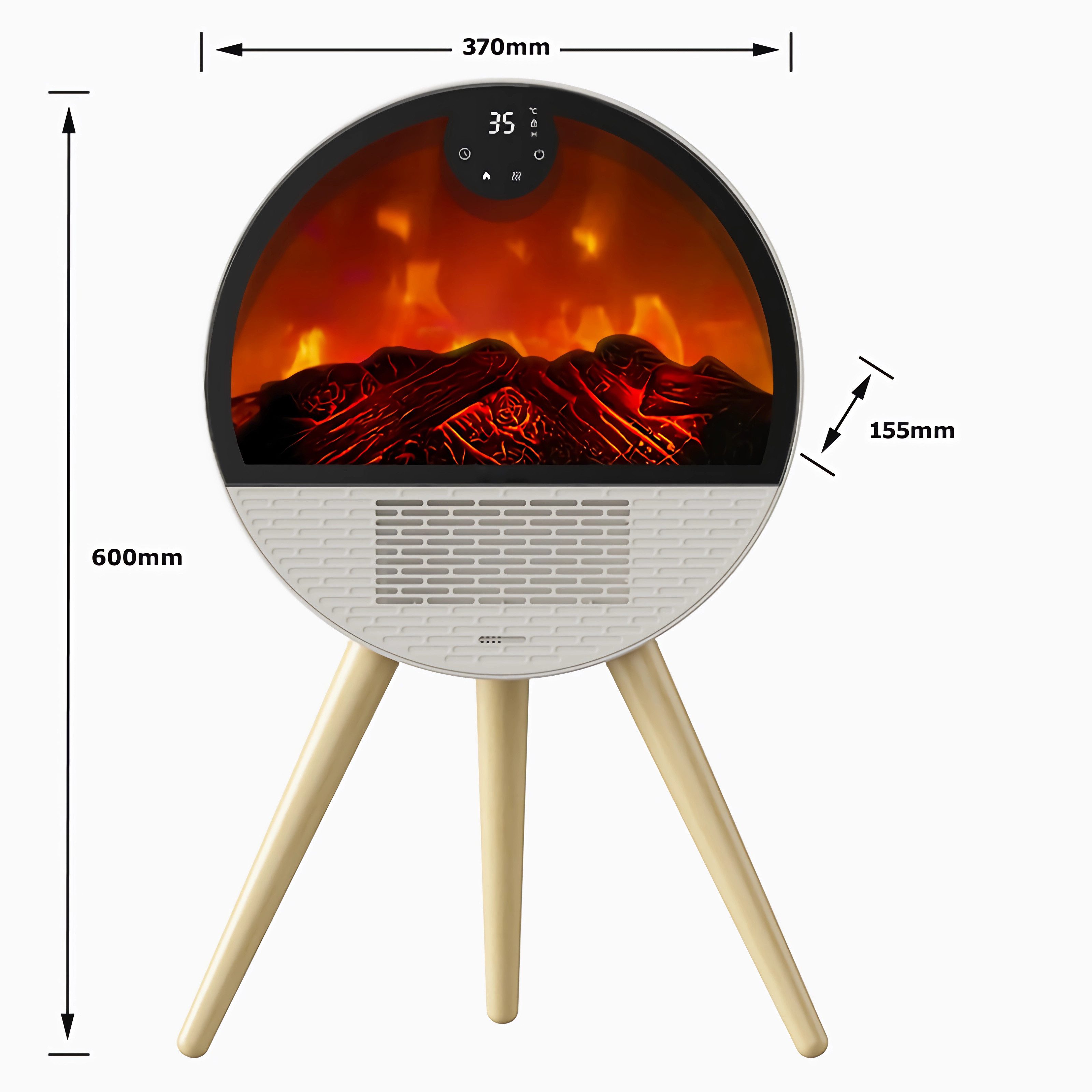 Bolwins Heizlüfter F52D 2000W Elektrokamin Heizung günstig online kaufen