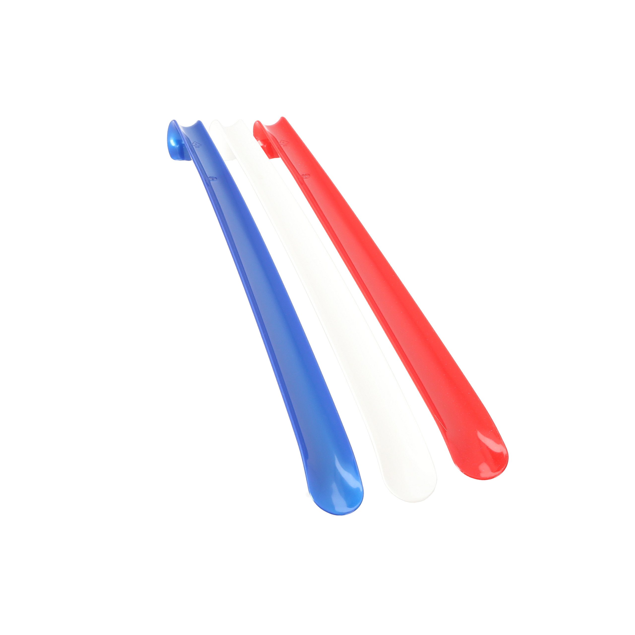 Lantelme Schuhlöffel 3 Stück Set 50cm Kunststoff stabiler Schuhanzieher Schuhanziehhilfe (3-tlg), Deutsche Herstellung, Rückenschonend, Für Erwachsene und Kinder
