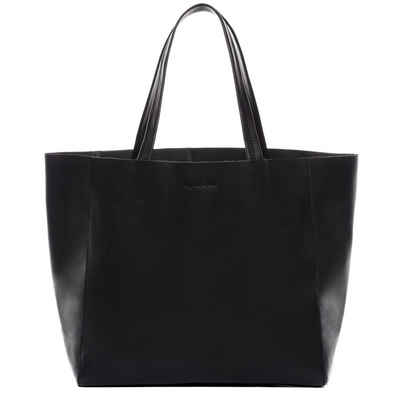 FEYNSINN Handtasche »AURI«, Shopper 15 Zoll echt Leder Damen, Reise-Henkeltasche schwarz