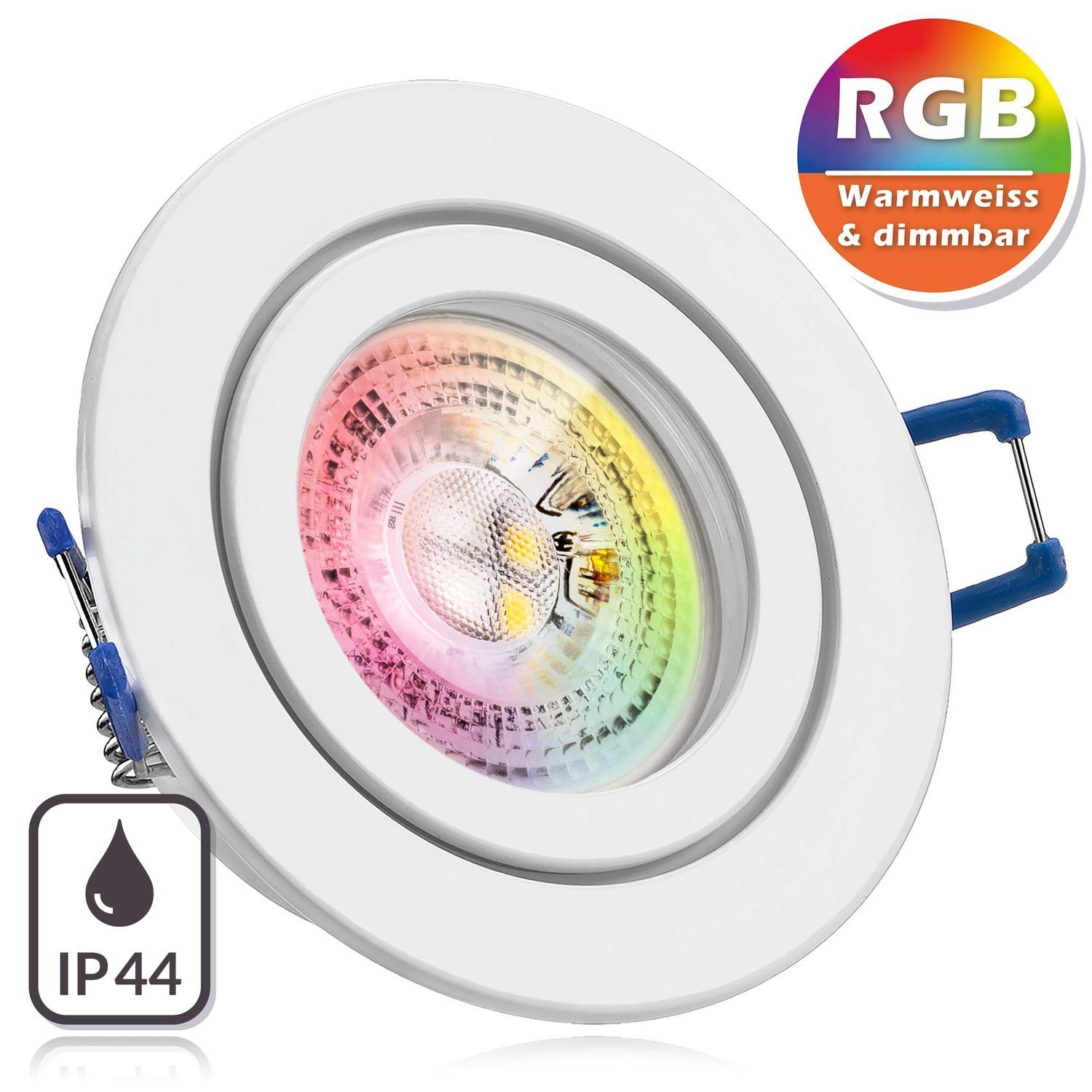 IP44 RGB - in LED Set weiß 3W von GU10 LED LEDANDO LEDANDO Einbaustrahler mit Einbaustrahler LED